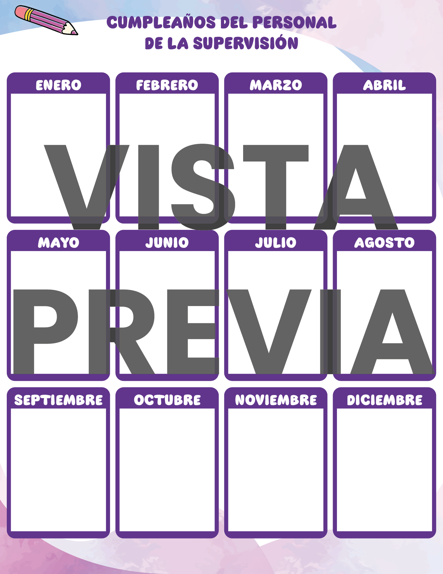 Agenda Colorida SUPERVISOR Primaria Ciclo Escolar 2024 - 2025