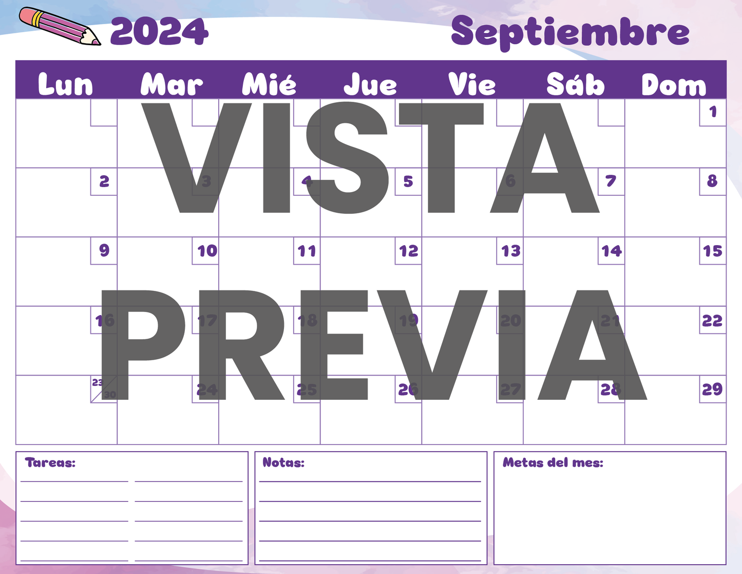 Agenda Colorida SUPERVISOR Primaria Ciclo Escolar 2024 - 2025