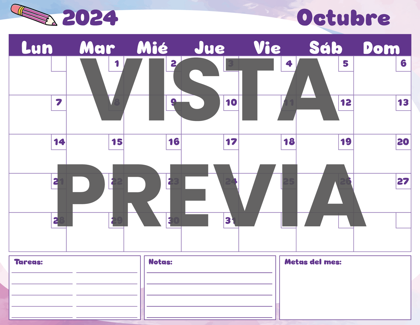 Agenda Colorida SUPERVISOR Primaria Ciclo Escolar 2024 - 2025