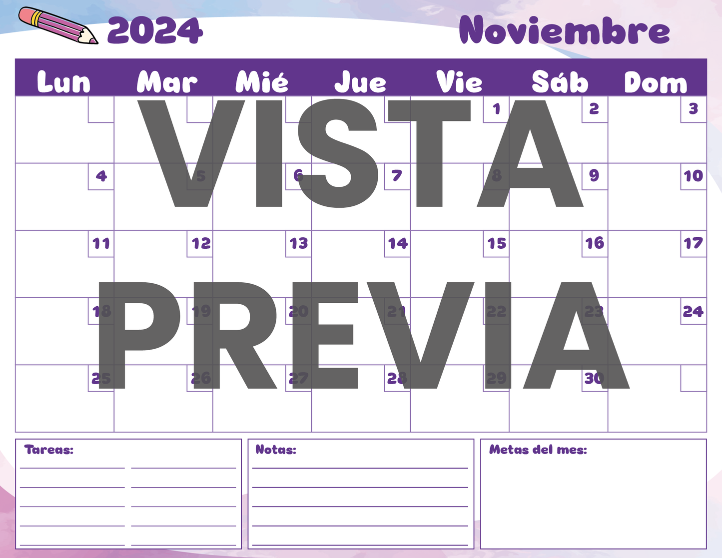 Agenda Colorida SUPERVISOR Primaria Ciclo Escolar 2024 - 2025