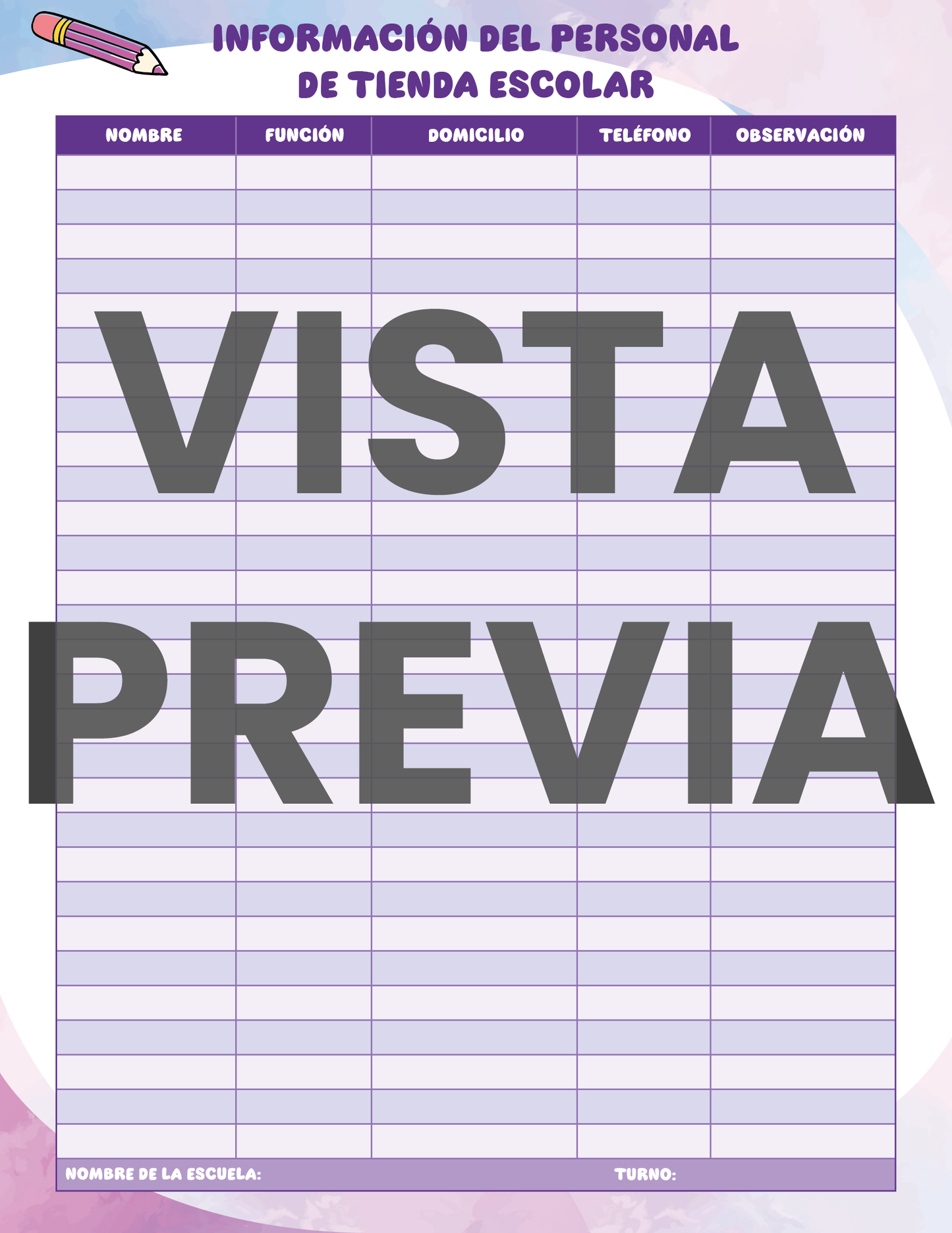 Agenda Colorida SUPERVISOR Primaria Ciclo Escolar 2024 - 2025