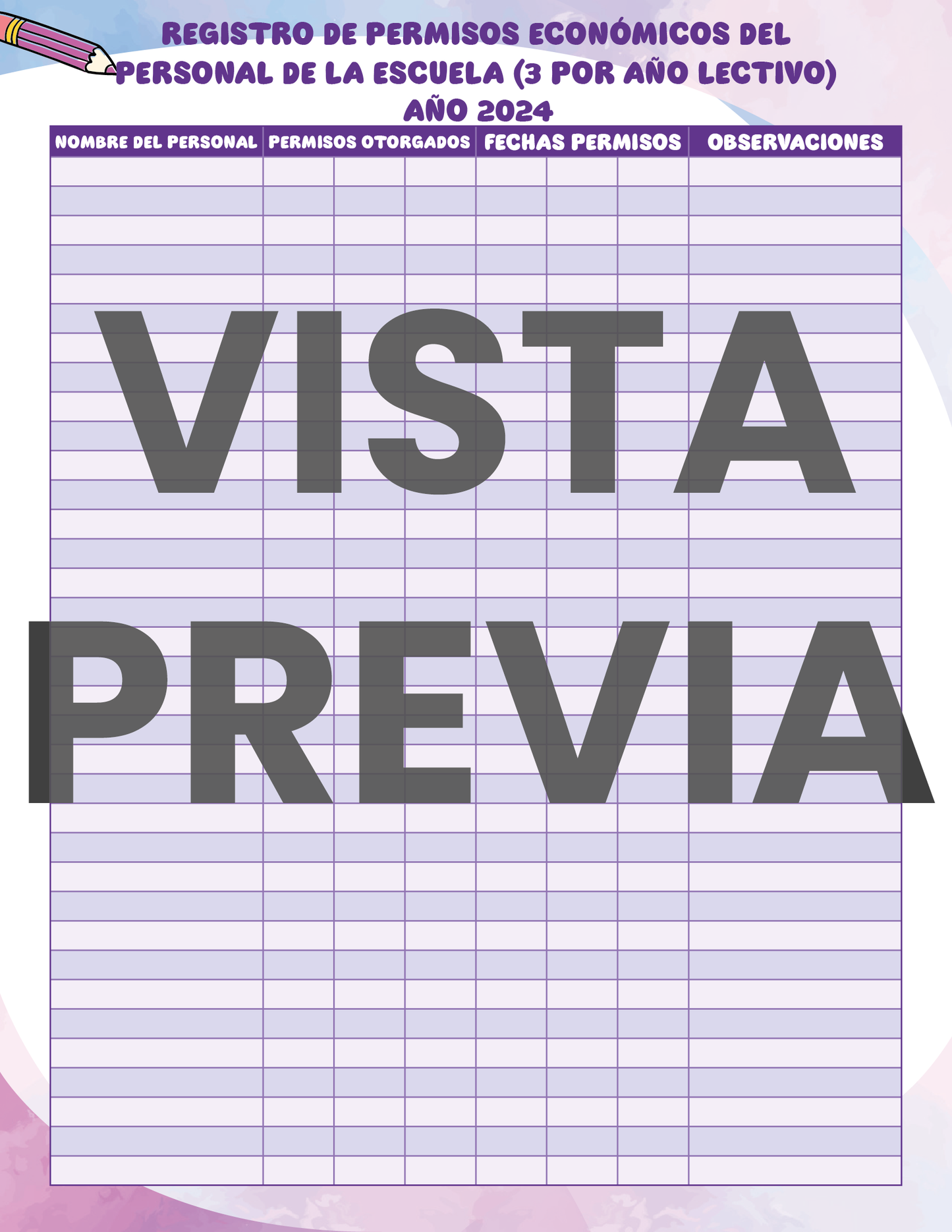Agenda Colorida SUPERVISOR Primaria Ciclo Escolar 2024 - 2025