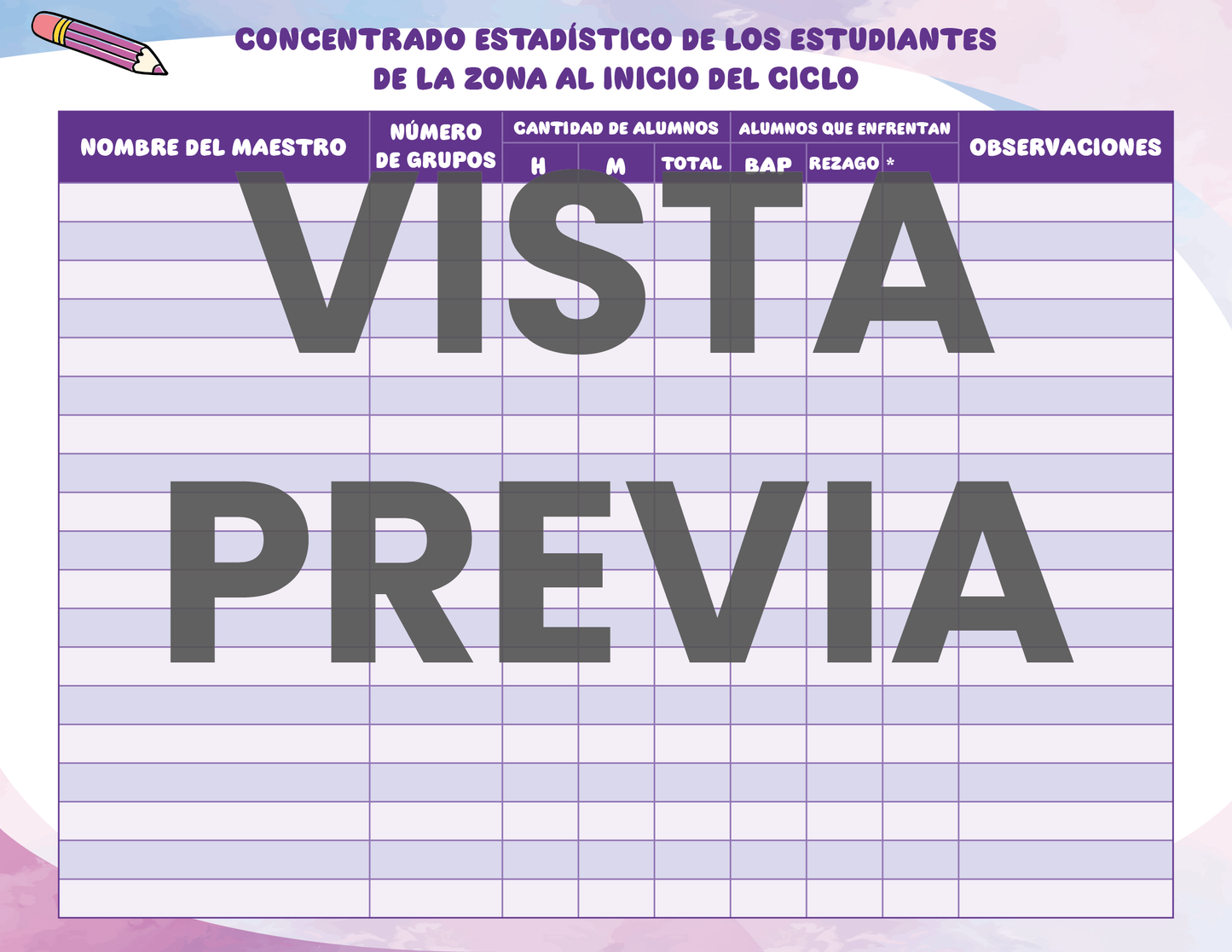 Agenda Colorida SUPERVISOR Secundaria Ciclo Escolar 2024 - 2025