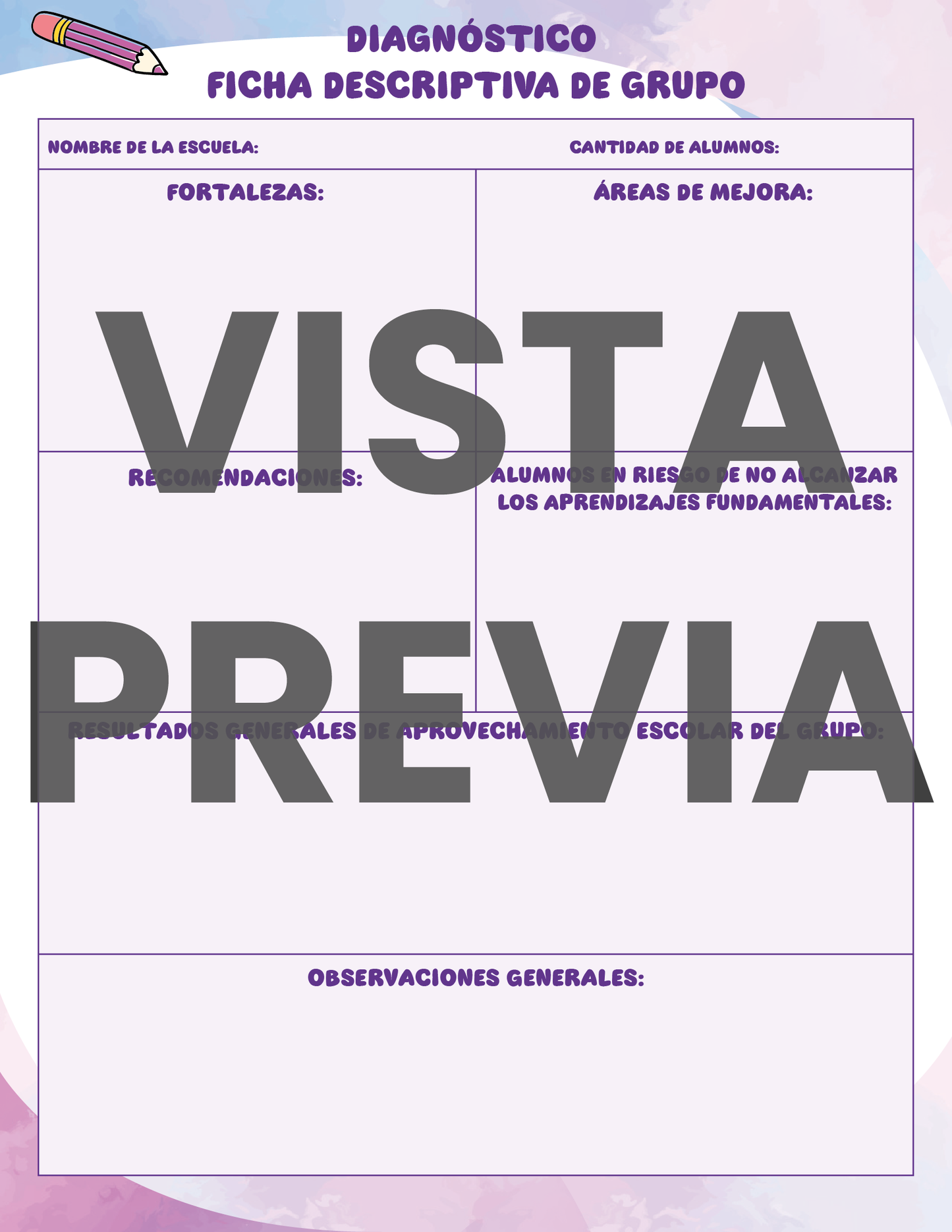 Agenda Colorida SUPERVISOR Secundaria Ciclo Escolar 2024 - 2025