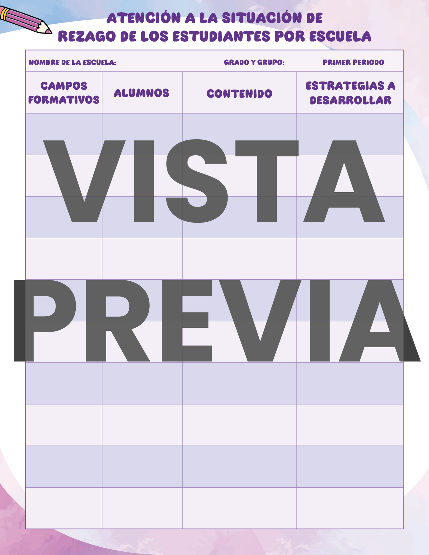 Agenda Colorida SUPERVISOR Secundaria Ciclo Escolar 2024 - 2025