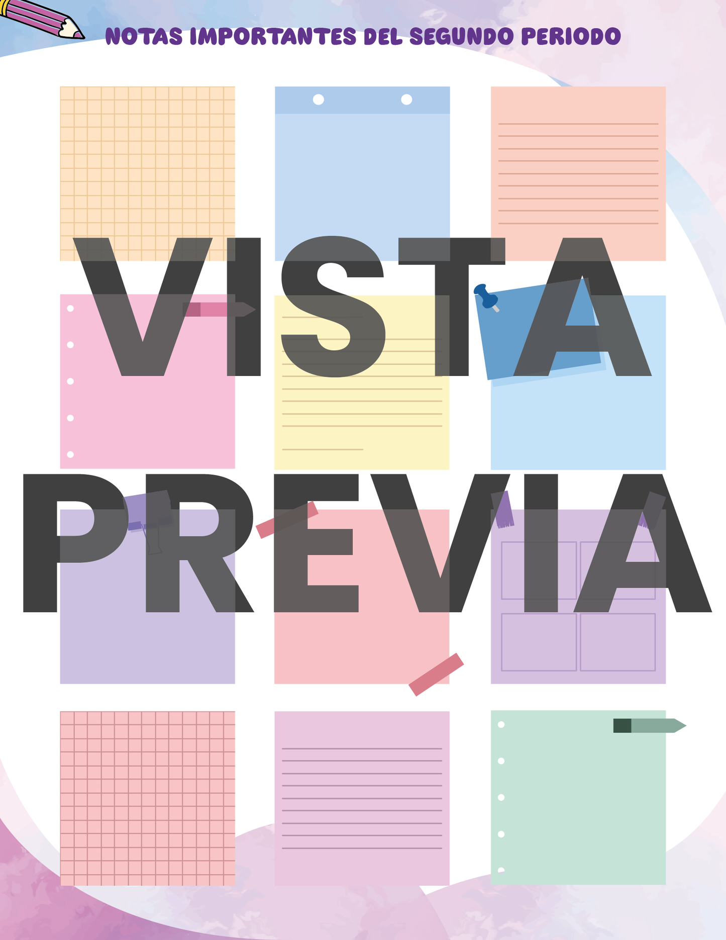 Agenda Colorida SUPERVISOR Secundaria Ciclo Escolar 2024 - 2025