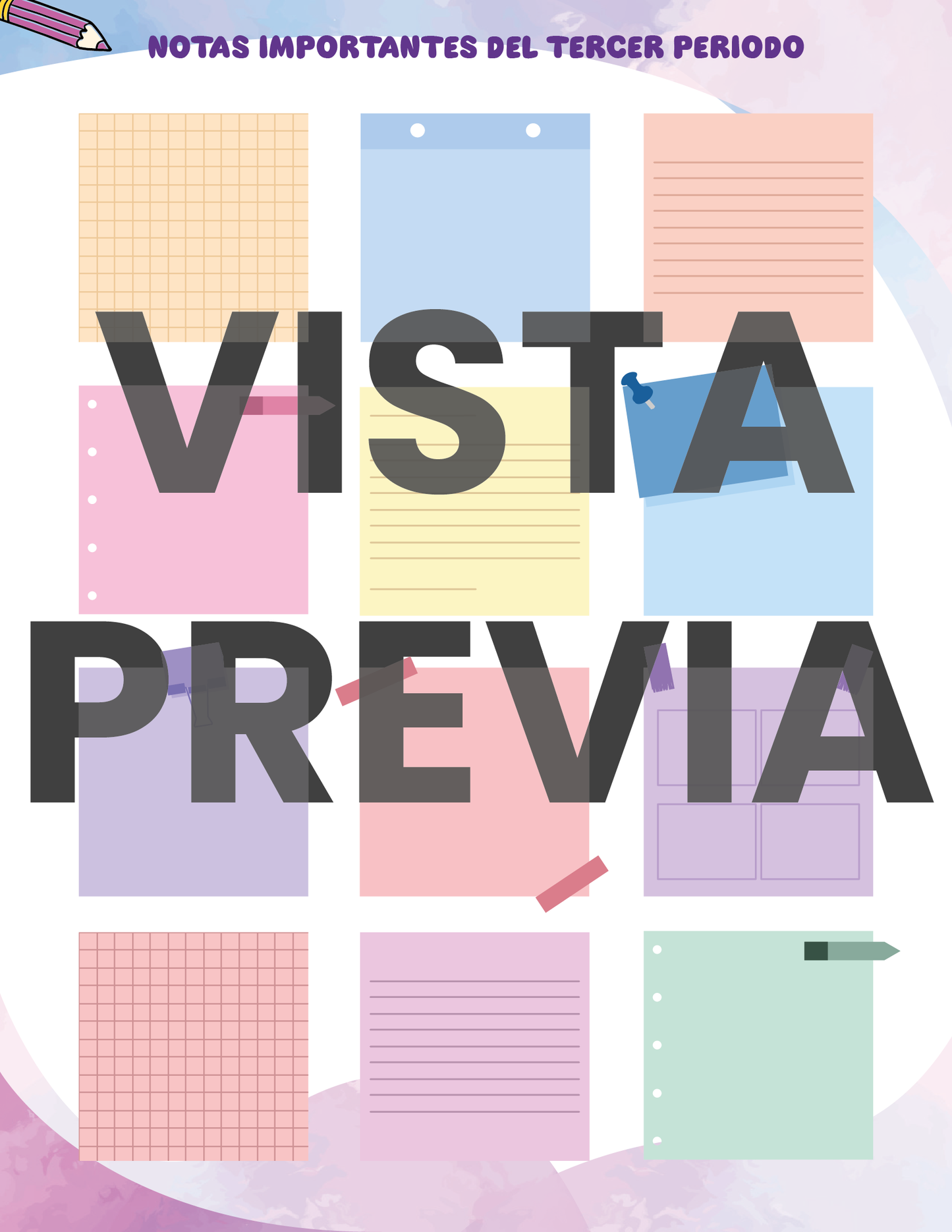 Agenda Colorida SUPERVISOR Secundaria Ciclo Escolar 2024 - 2025