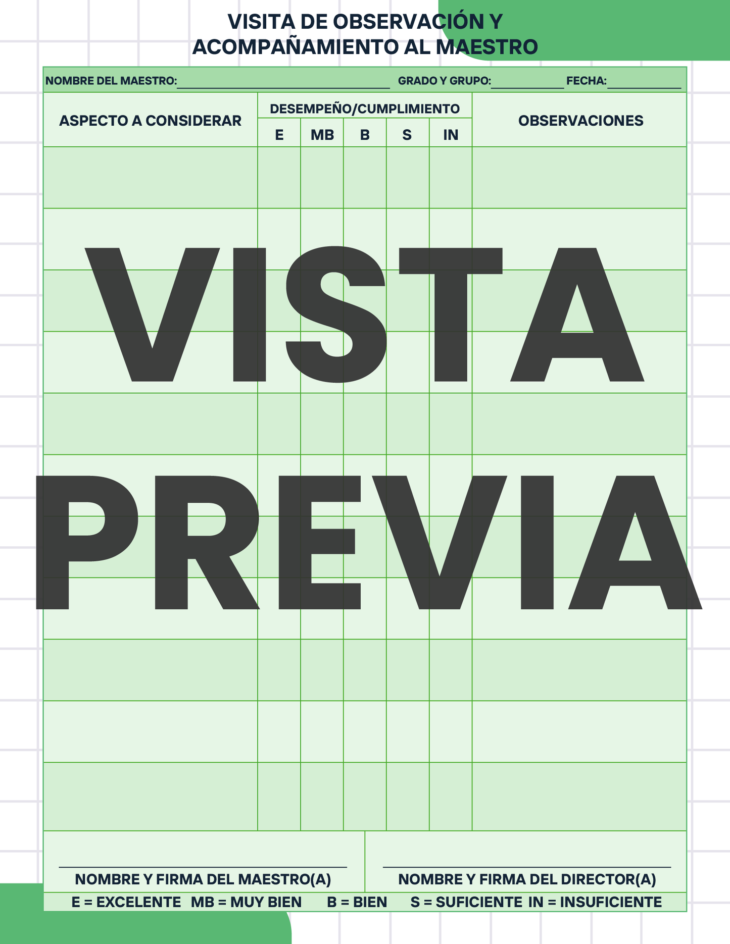 Agenda Cuadros DIRECTOR Preescolar Ciclo Escolar 2024 - 2025