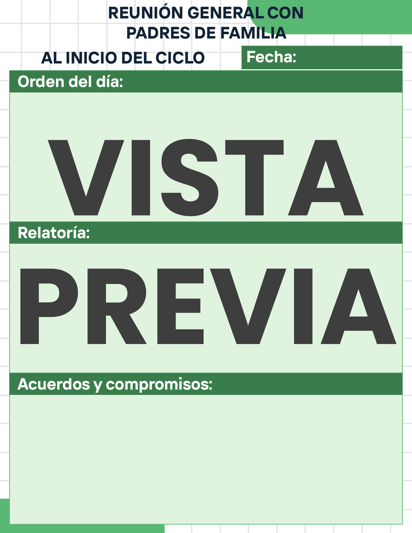 Agenda Cuadros DIRECTOR Preescolar Ciclo Escolar 2024 - 2025