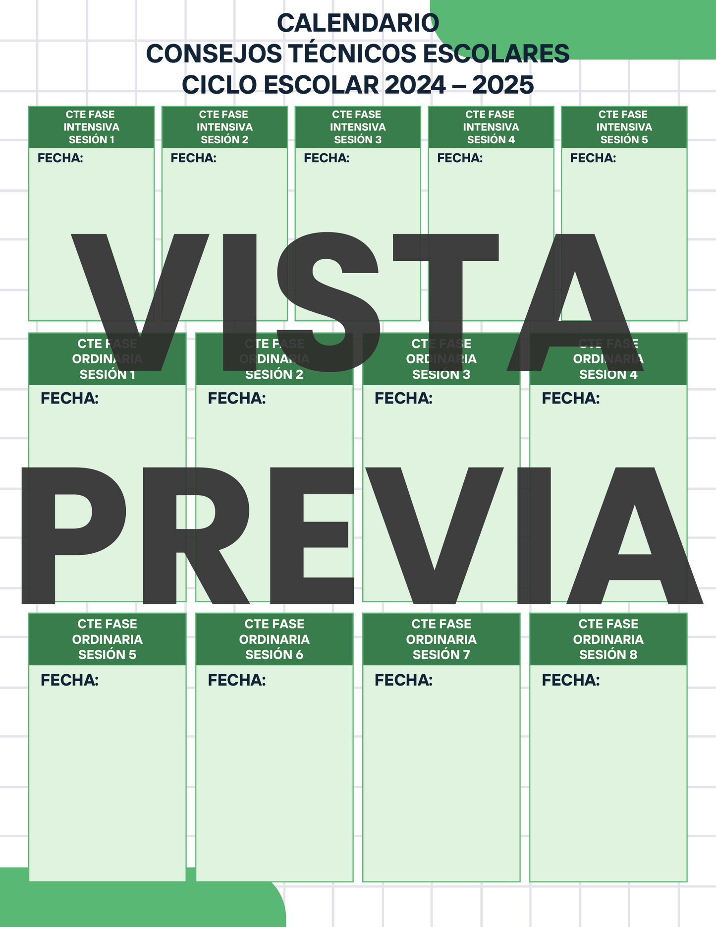 Agenda Cuadros MAESTRO Preescolar Ciclo Escolar 2024 - 2025