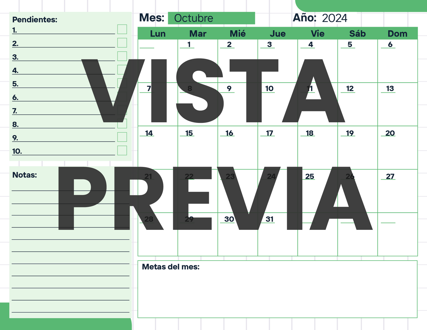 Agenda Cuadros MAESTRO Preescolar Ciclo Escolar 2024 - 2025