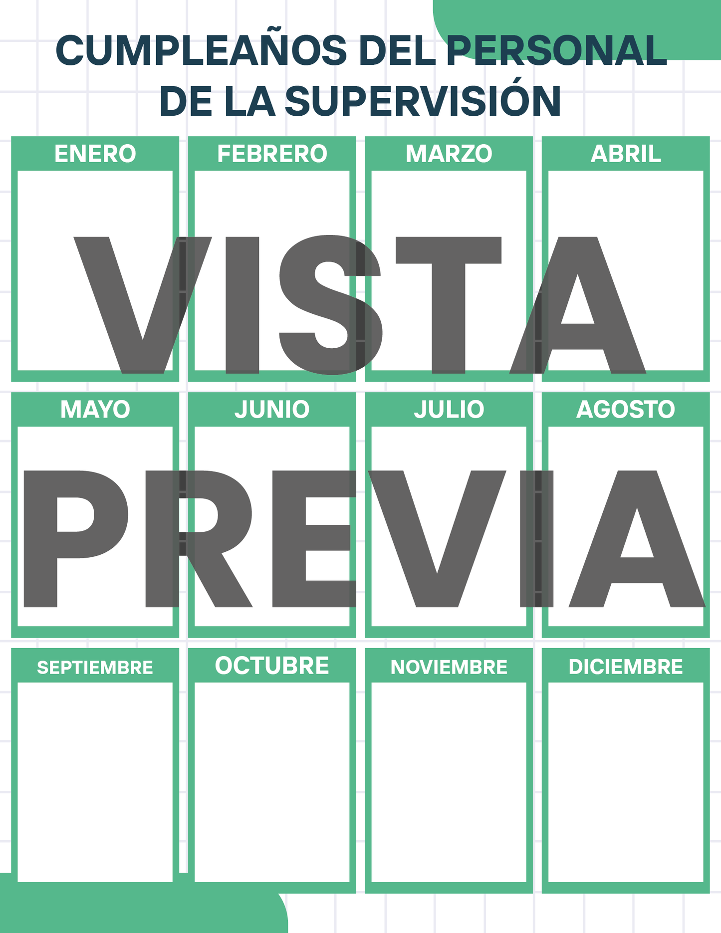 Agenda Cuadros SUPERVISOR Preescolar Ciclo Escolar 2024 - 2025
