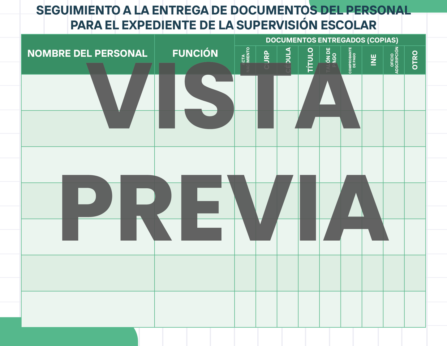 Agenda Cuadros SUPERVISOR Preescolar Ciclo Escolar 2024 - 2025