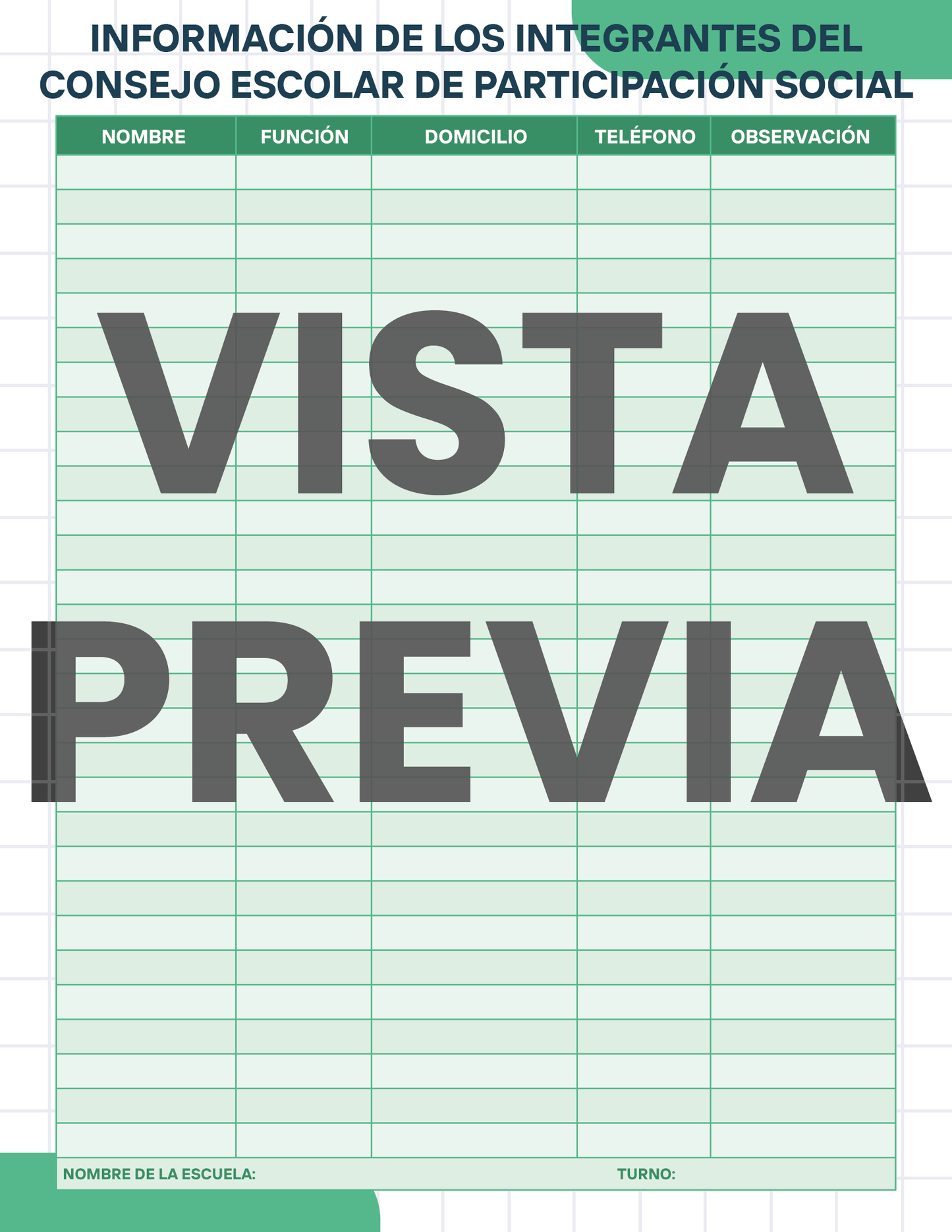 Agenda Cuadros SUPERVISOR Preescolar Ciclo Escolar 2024 - 2025