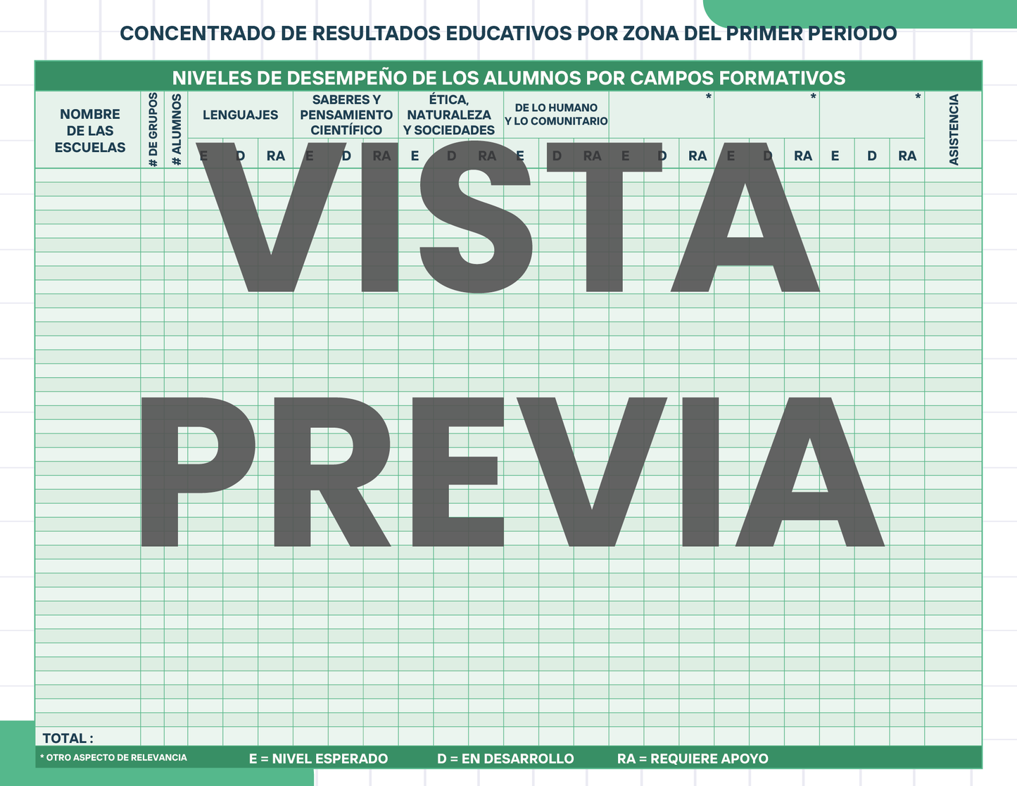 Agenda Cuadros SUPERVISOR Preescolar Ciclo Escolar 2024 - 2025