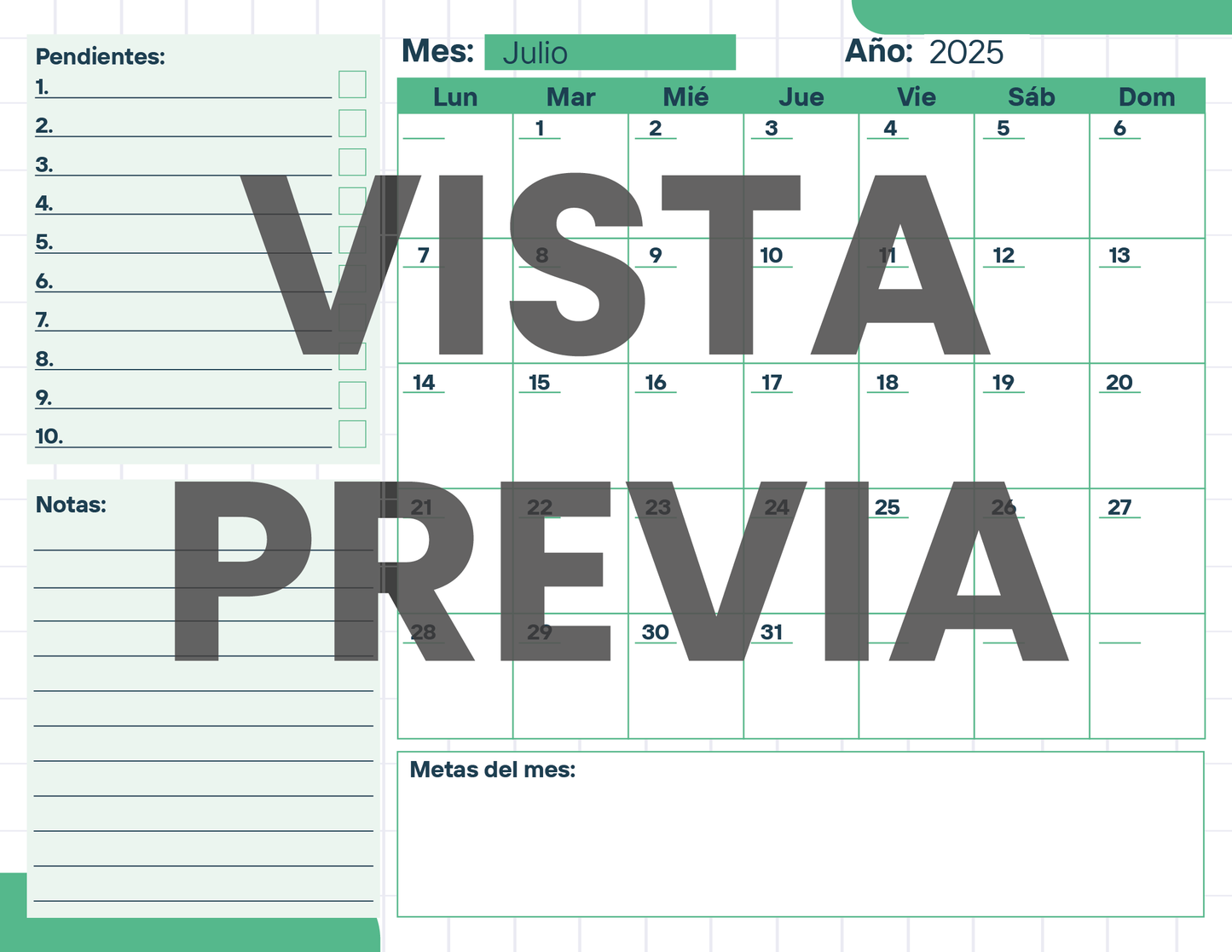 Agenda Cuadros SUPERVISOR Secundaria Ciclo Escolar 2024 - 2025