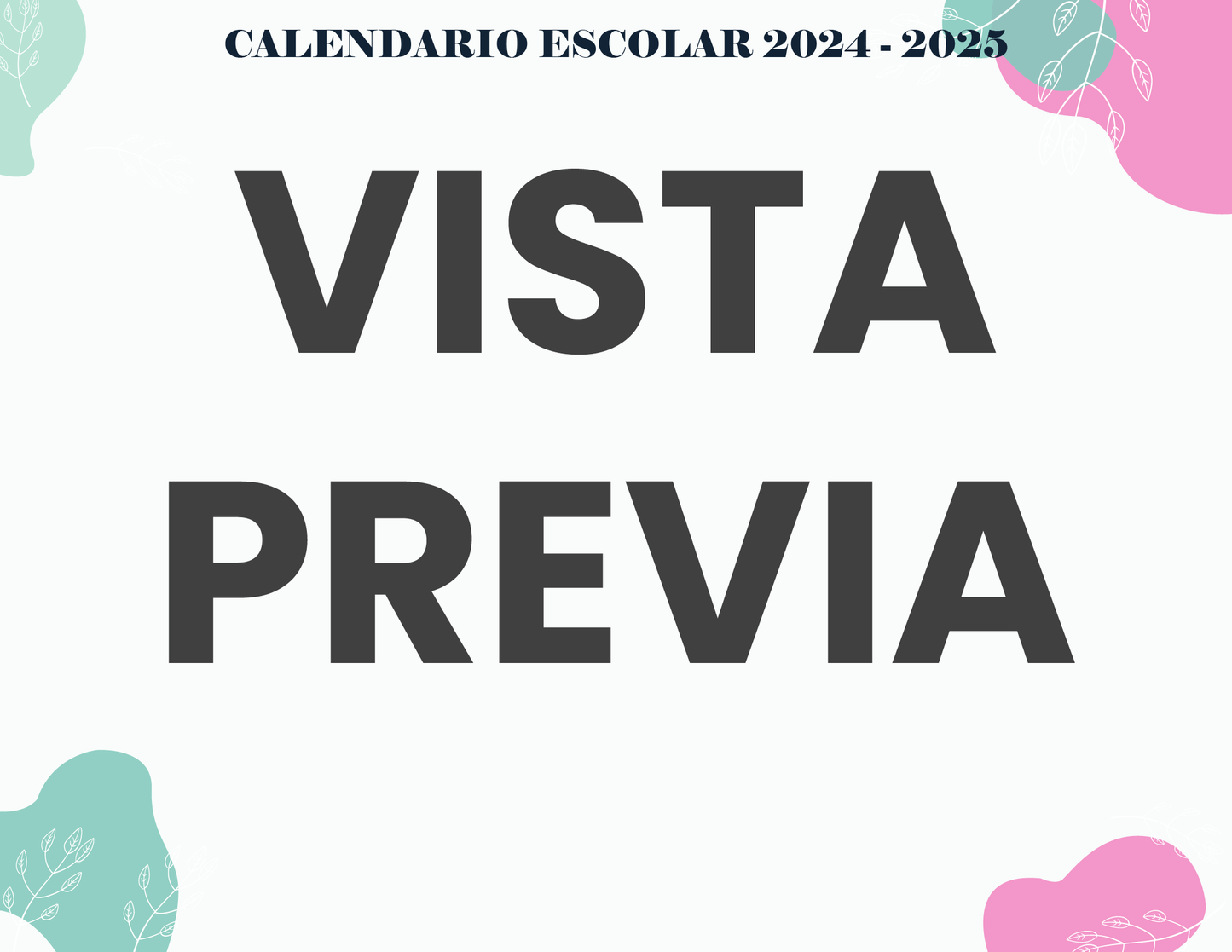 Agenda Flores MAESTRO Preescolar Ciclo Escolar 2024 - 2025