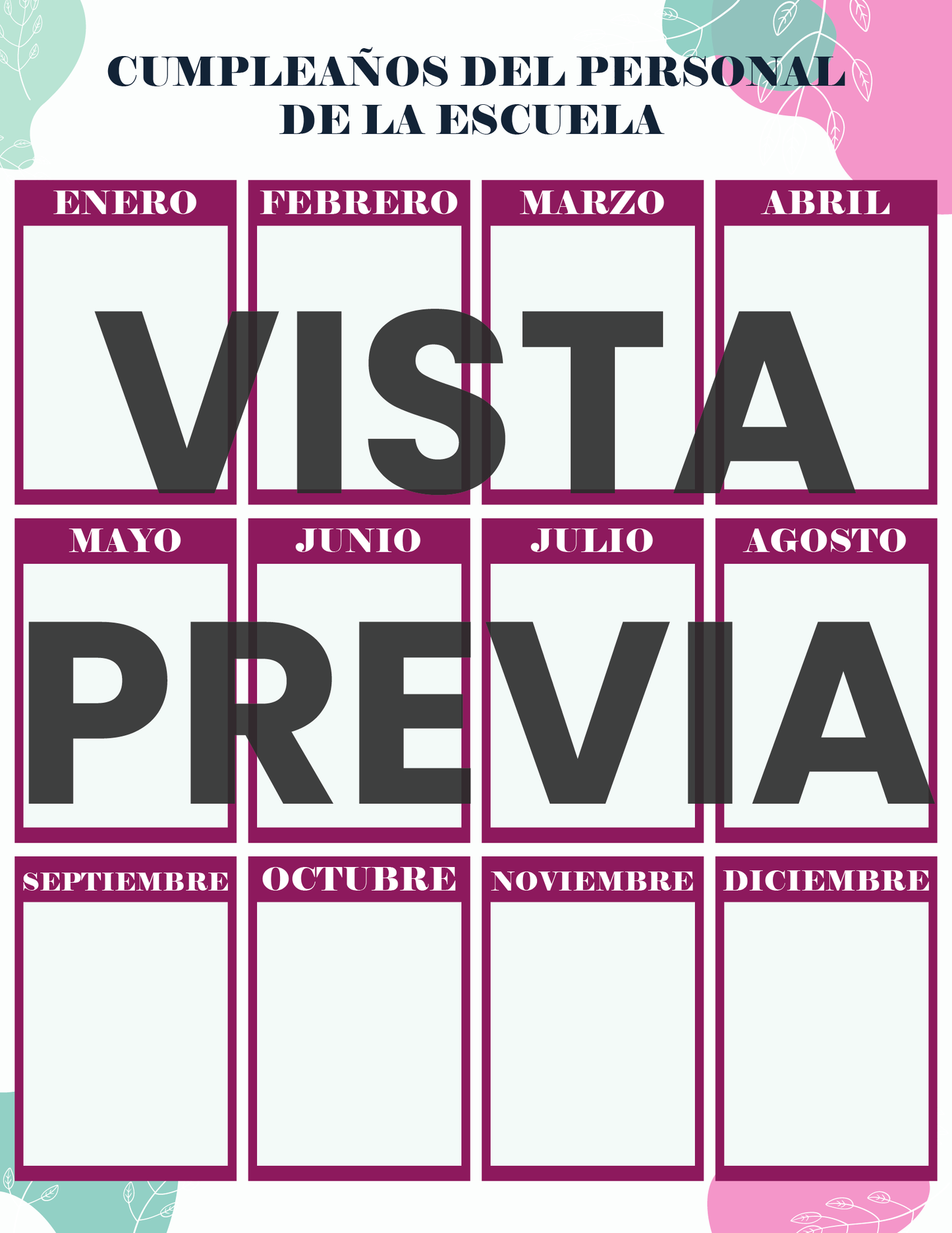 Agenda Flores MAESTRO Preescolar Ciclo Escolar 2024 - 2025