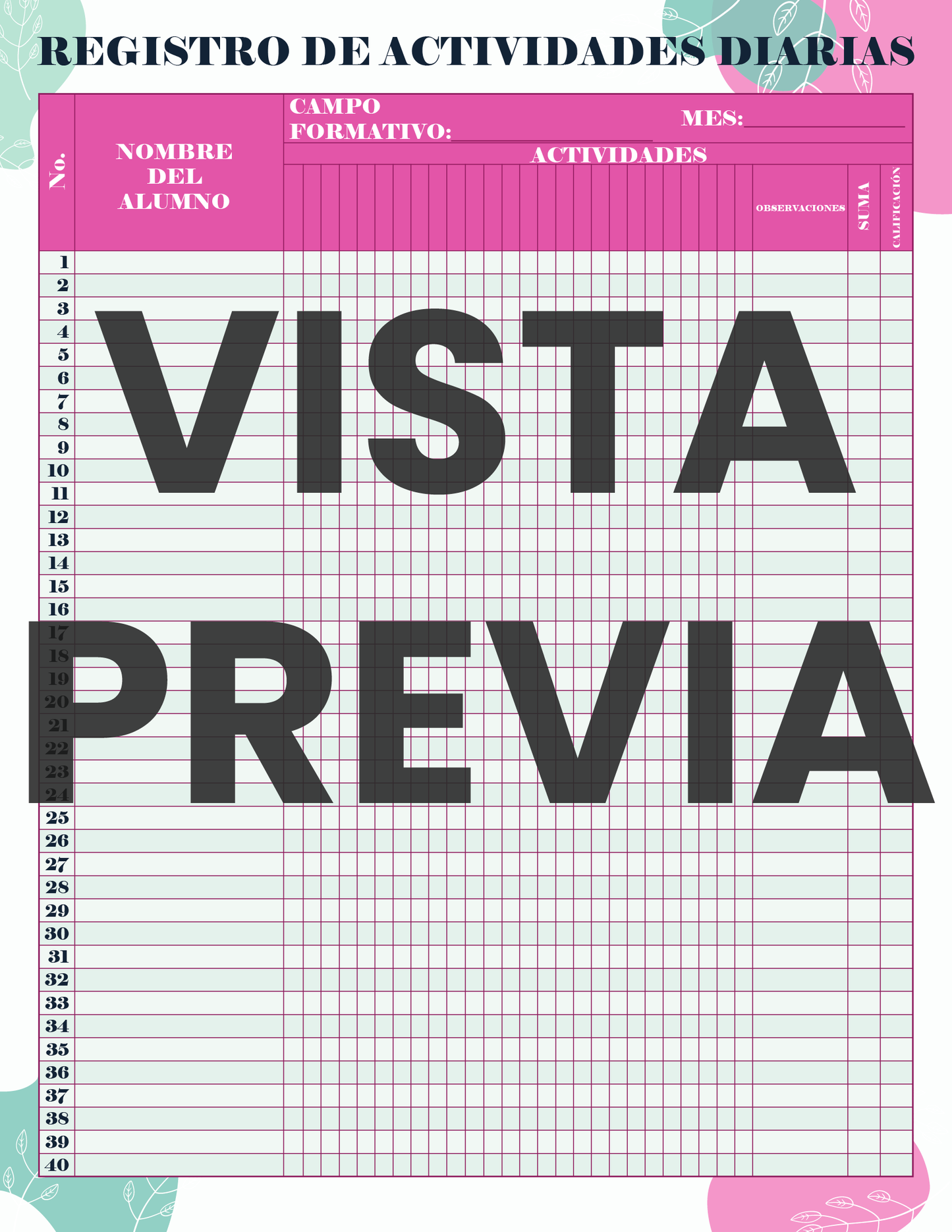 Agenda Flores MAESTRO Preescolar Ciclo Escolar 2024 - 2025