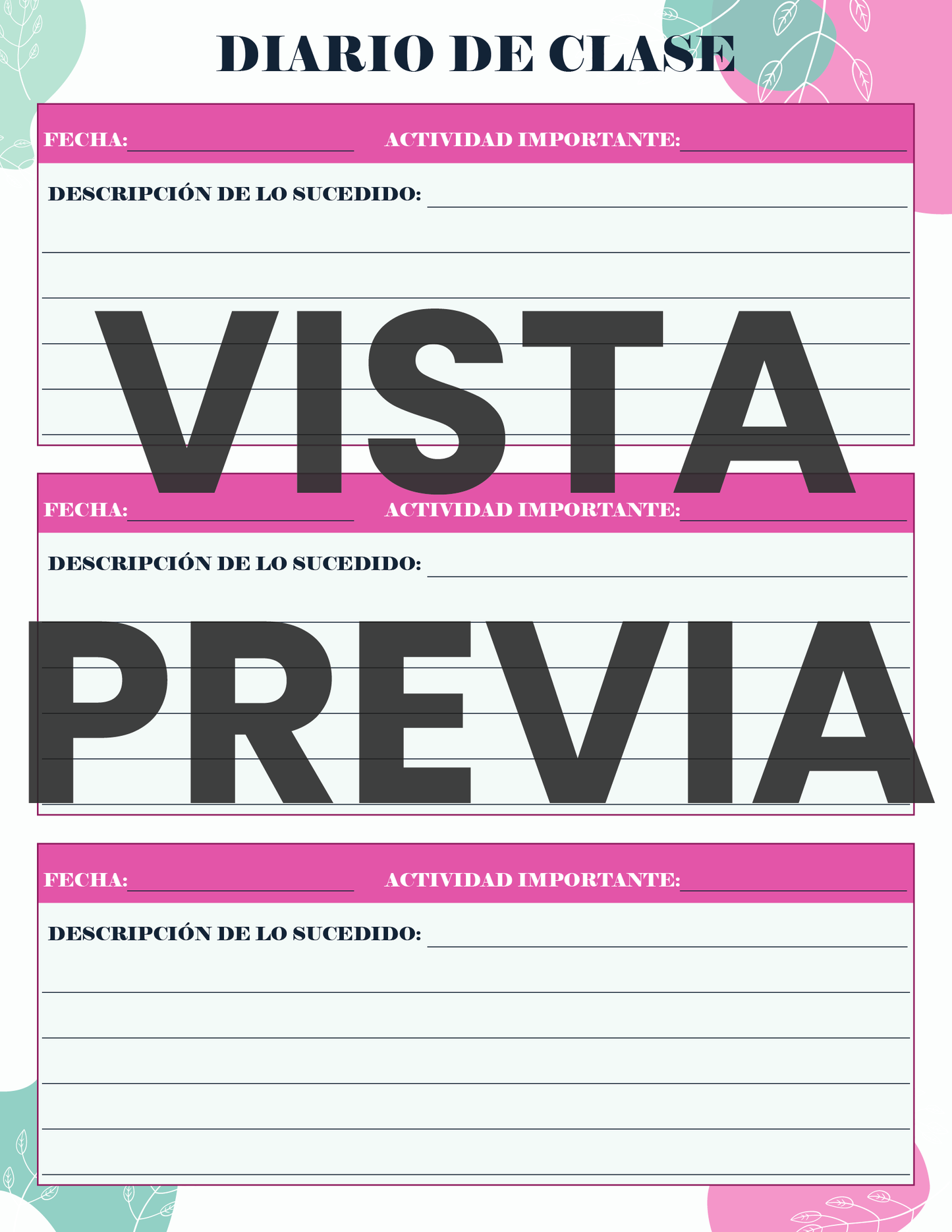 Agenda Flores MAESTRO Preescolar Ciclo Escolar 2024 - 2025