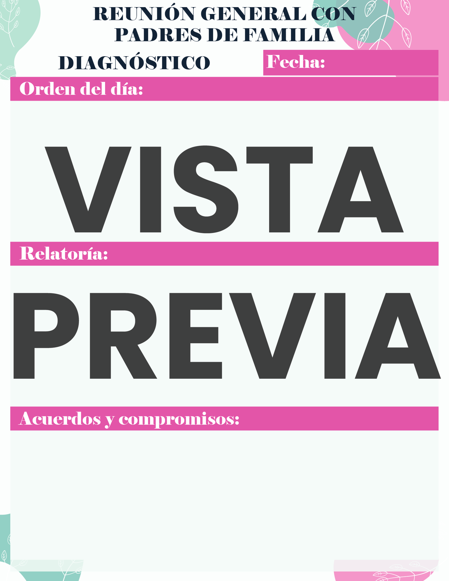 Agenda Flores MAESTRO Preescolar Ciclo Escolar 2024 - 2025