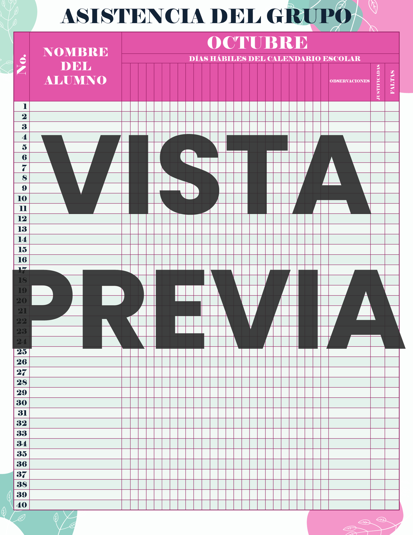 Agenda Flores MAESTRO Preescolar Ciclo Escolar 2024 - 2025