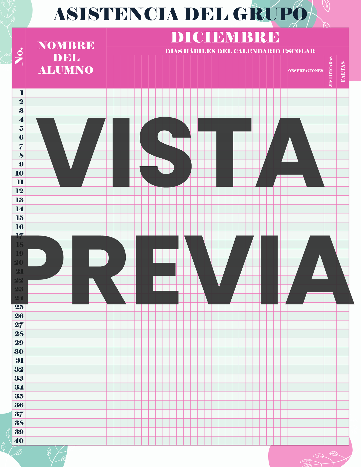 Agenda Flores MAESTRO Preescolar Ciclo Escolar 2024 - 2025