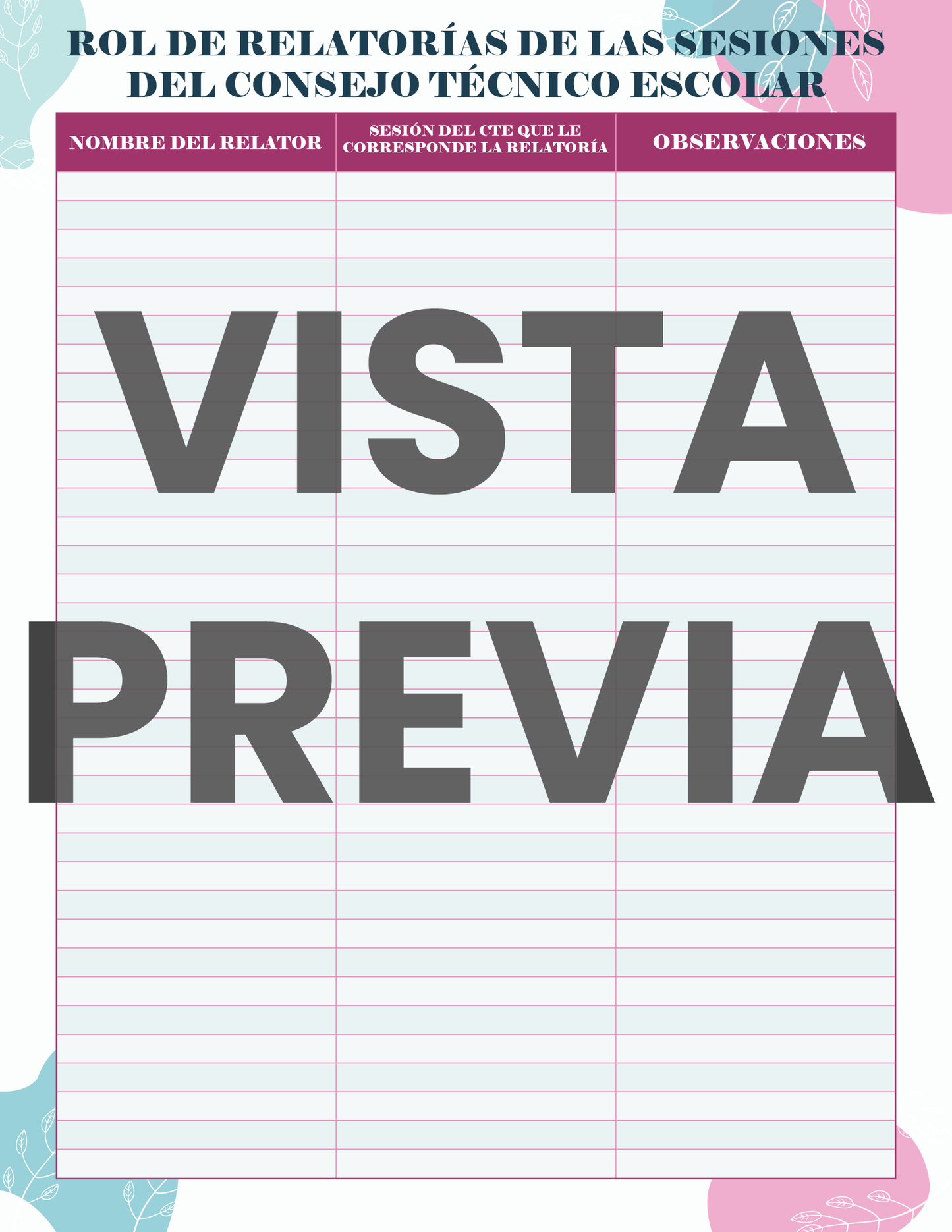 Agenda Flores SUPERVISOR Preescolar Ciclo Escolar 2024 - 2025