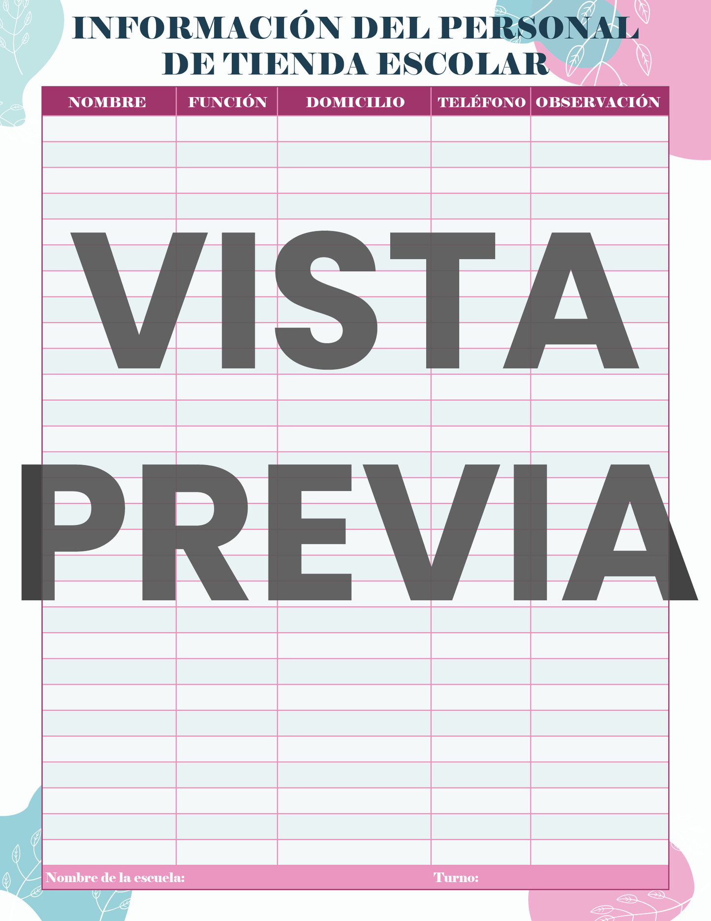 Agenda Flores SUPERVISOR Preescolar Ciclo Escolar 2024 - 2025