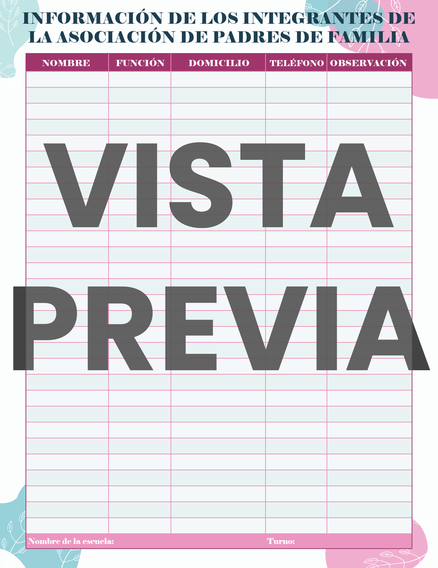Agenda Flores SUPERVISOR Preescolar Ciclo Escolar 2024 - 2025