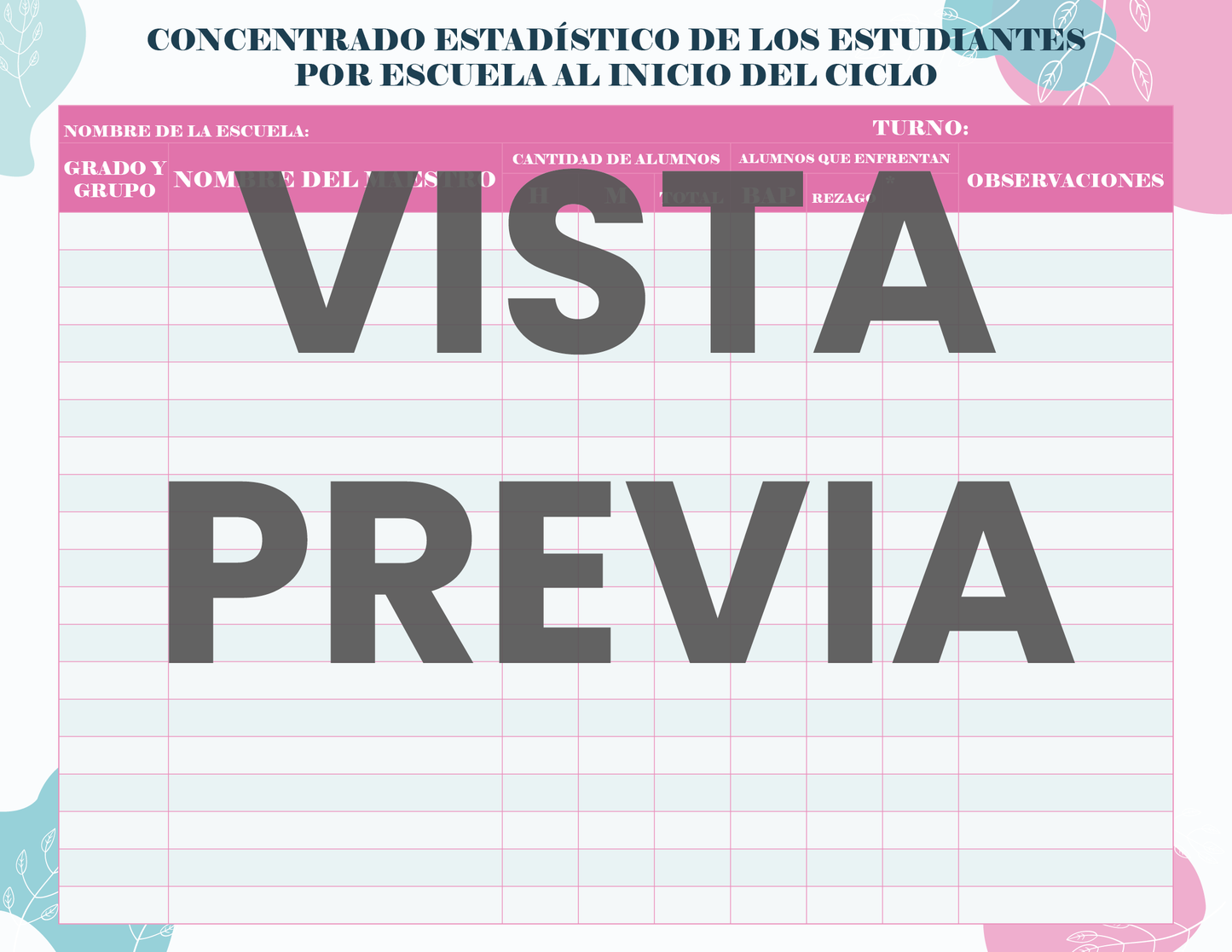 Agenda Flores SUPERVISOR Preescolar Ciclo Escolar 2024 - 2025
