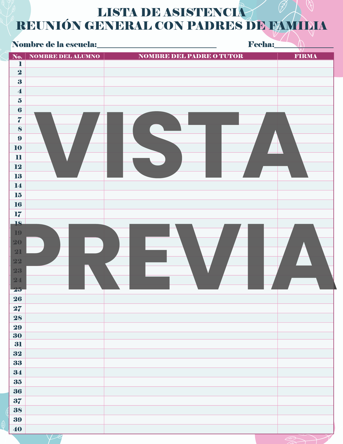 Agenda Flores SUPERVISOR Preescolar Ciclo Escolar 2024 - 2025