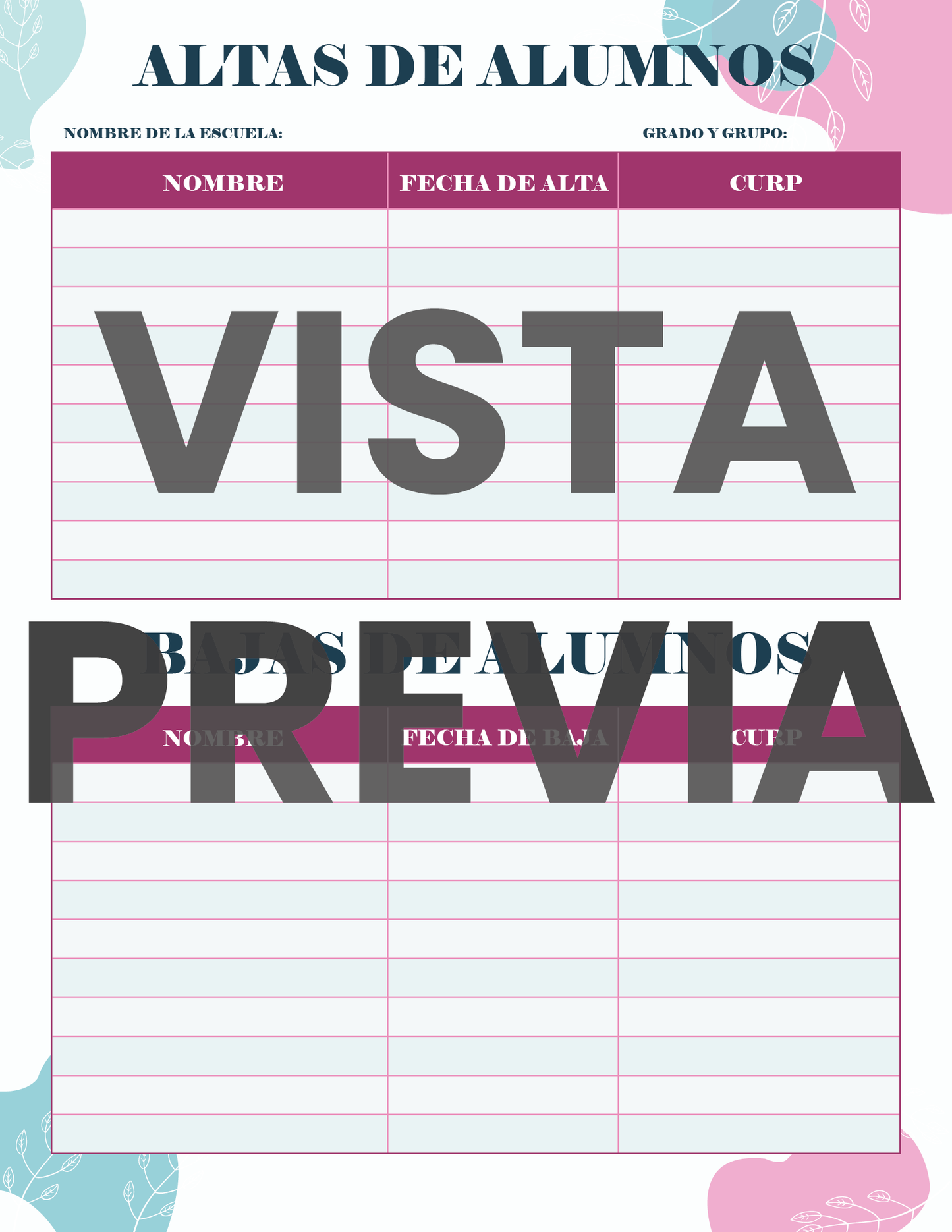 Agenda Flores SUPERVISOR Preescolar Ciclo Escolar 2024 - 2025