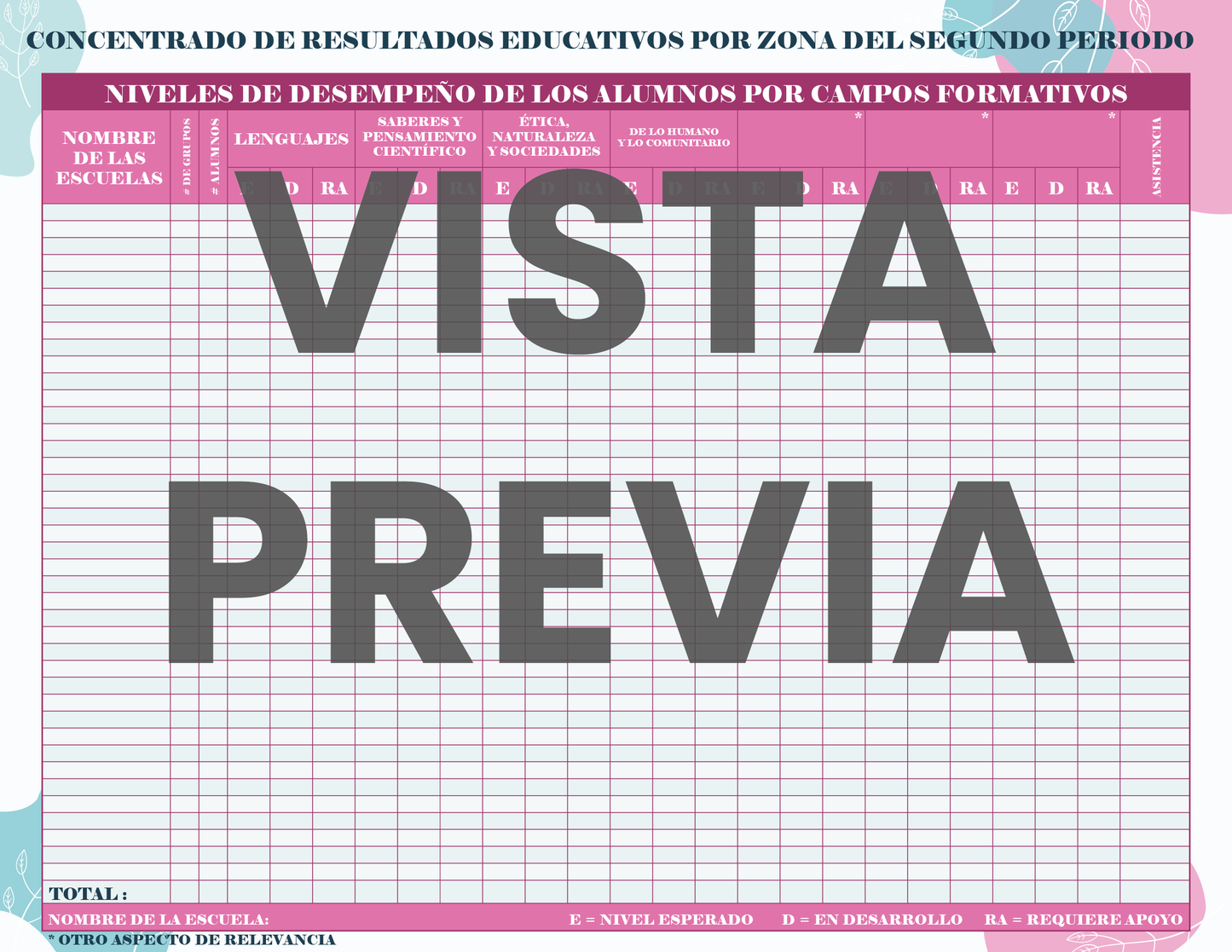 Agenda Flores SUPERVISOR Preescolar Ciclo Escolar 2024 - 2025