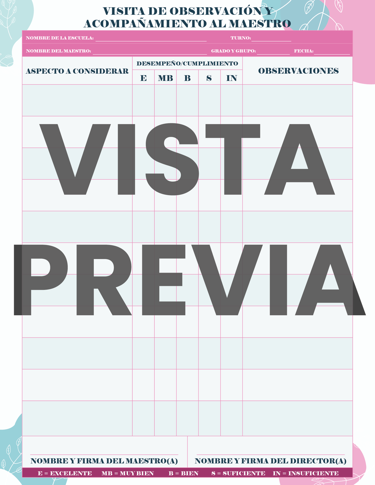 Agenda Flores SUPERVISOR Primaria Ciclo Escolar 2024 - 2025