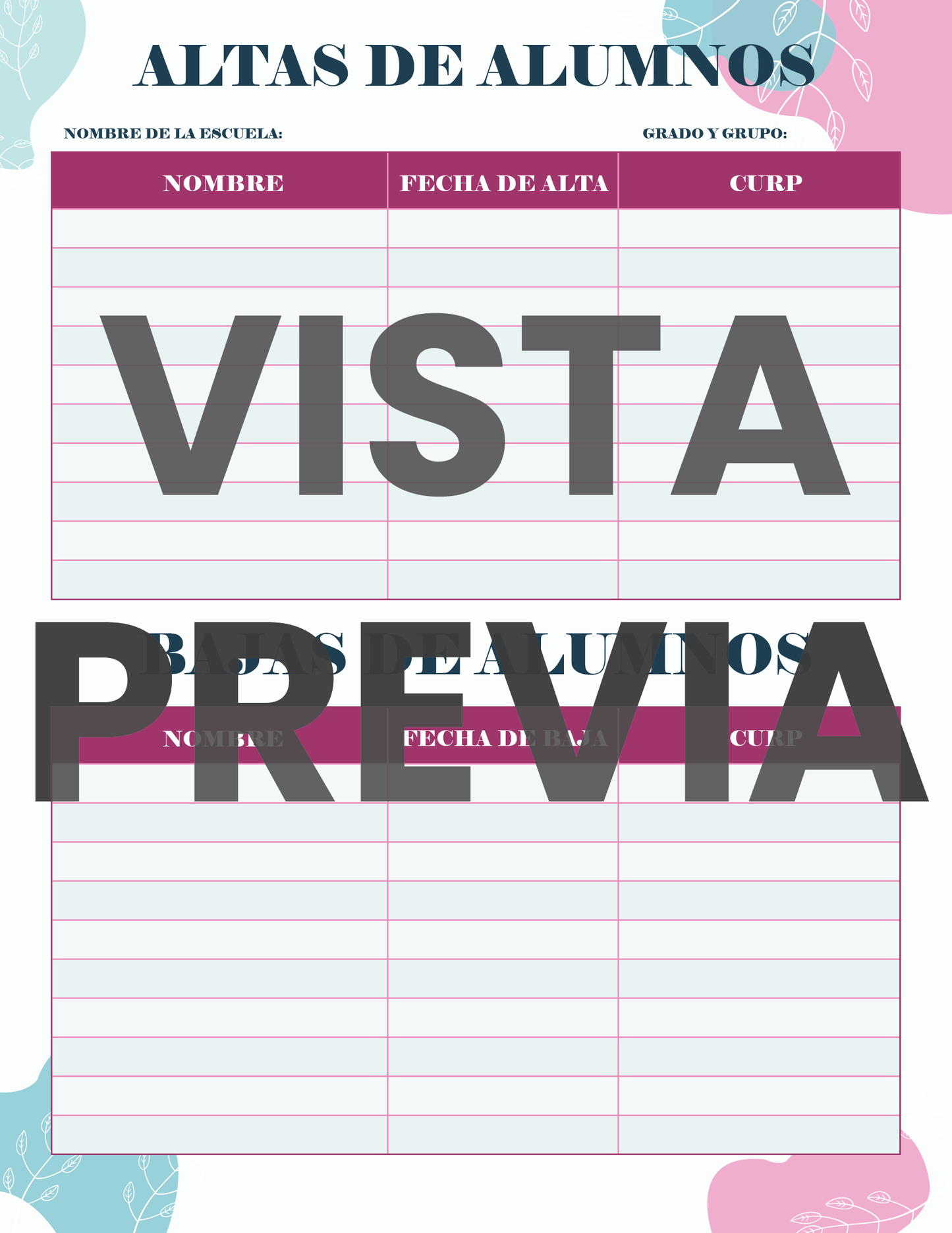 Agenda Flores SUPERVISOR Primaria Ciclo Escolar 2024 - 2025