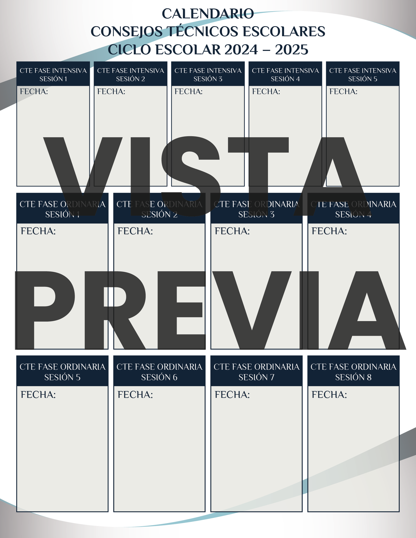 Agenda Formal MAESTRO Secundaria Ciclo Escolar 2024 - 2025