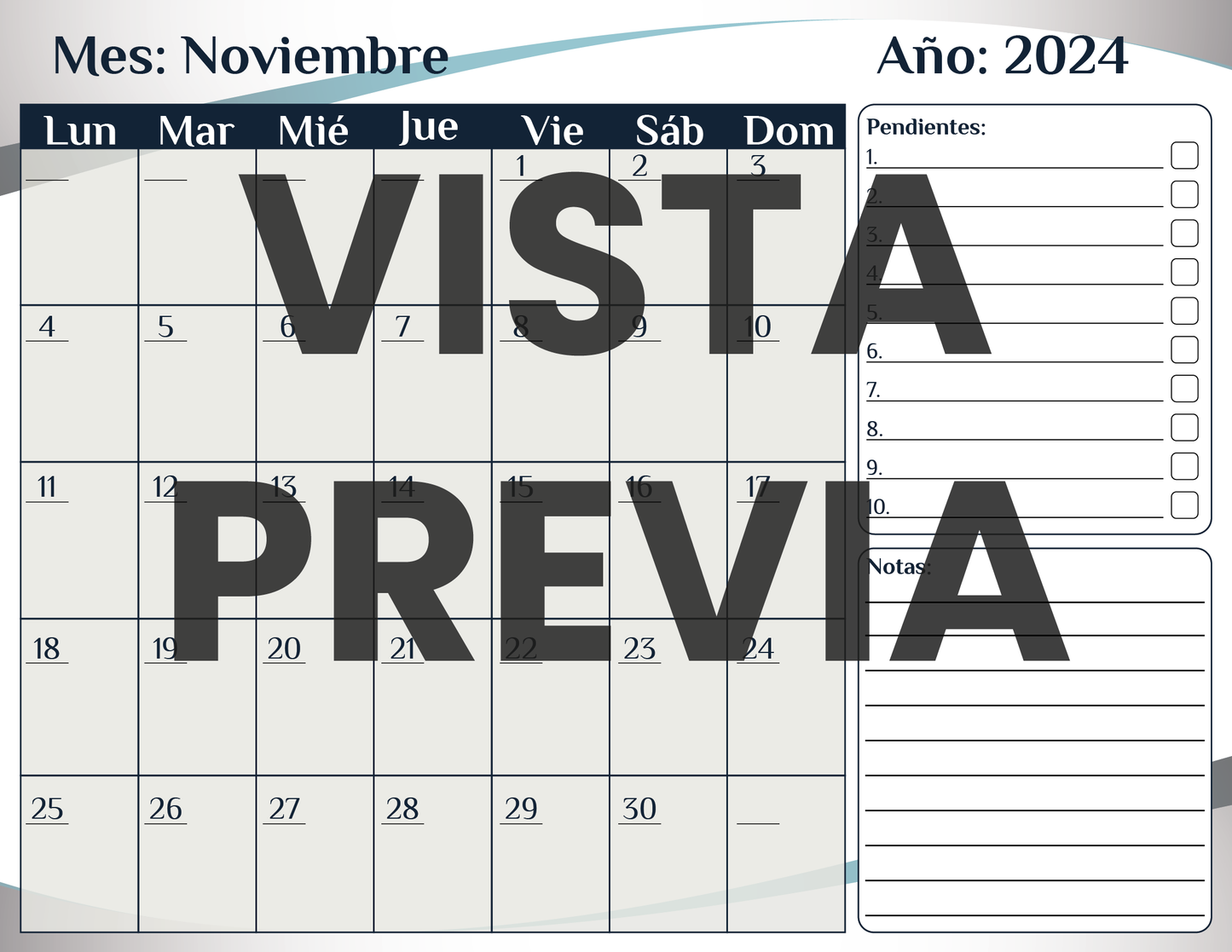 Agenda Formal MAESTRO Secundaria Ciclo Escolar 2024 - 2025