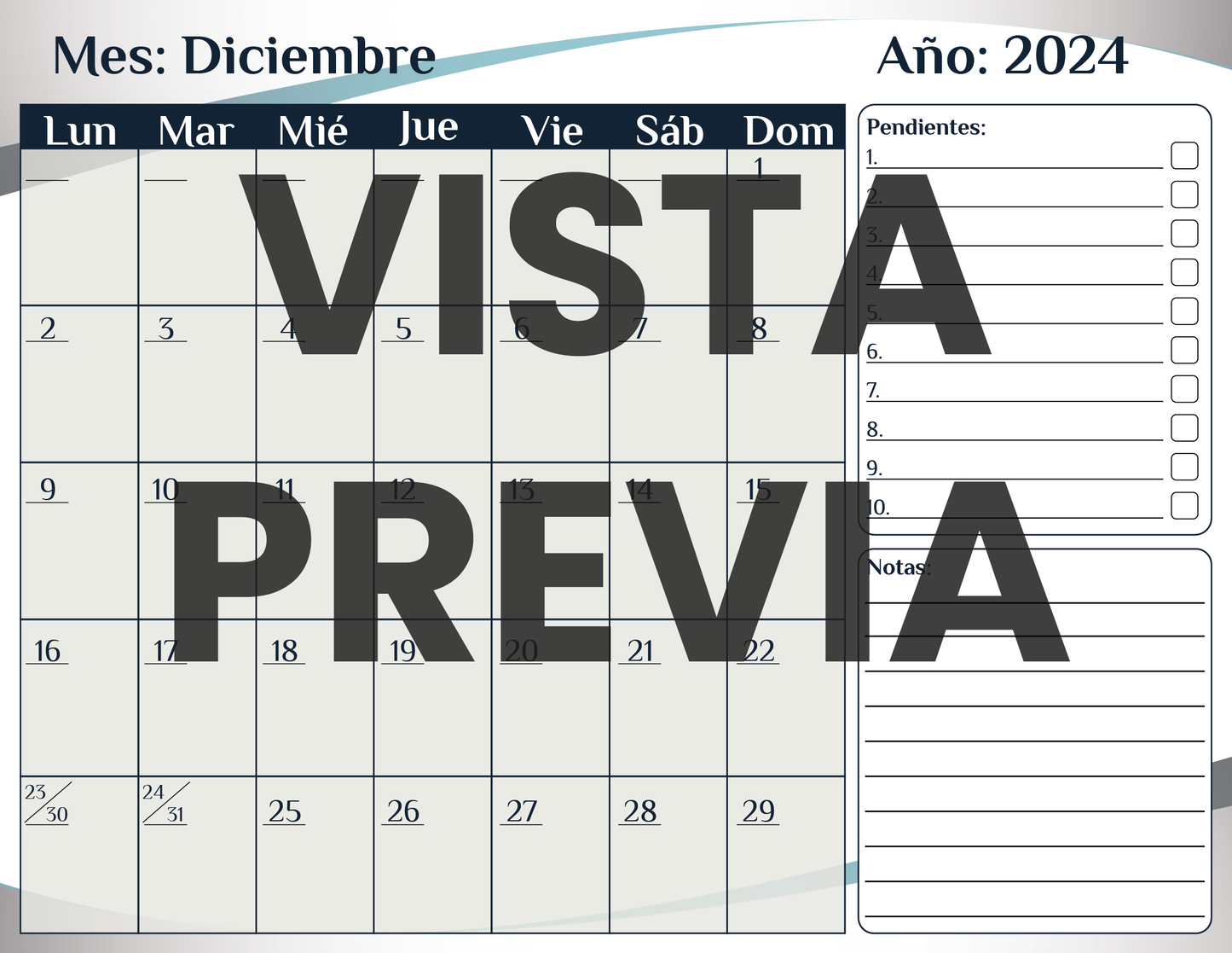 Agenda Formal MAESTRO Secundaria Ciclo Escolar 2024 - 2025