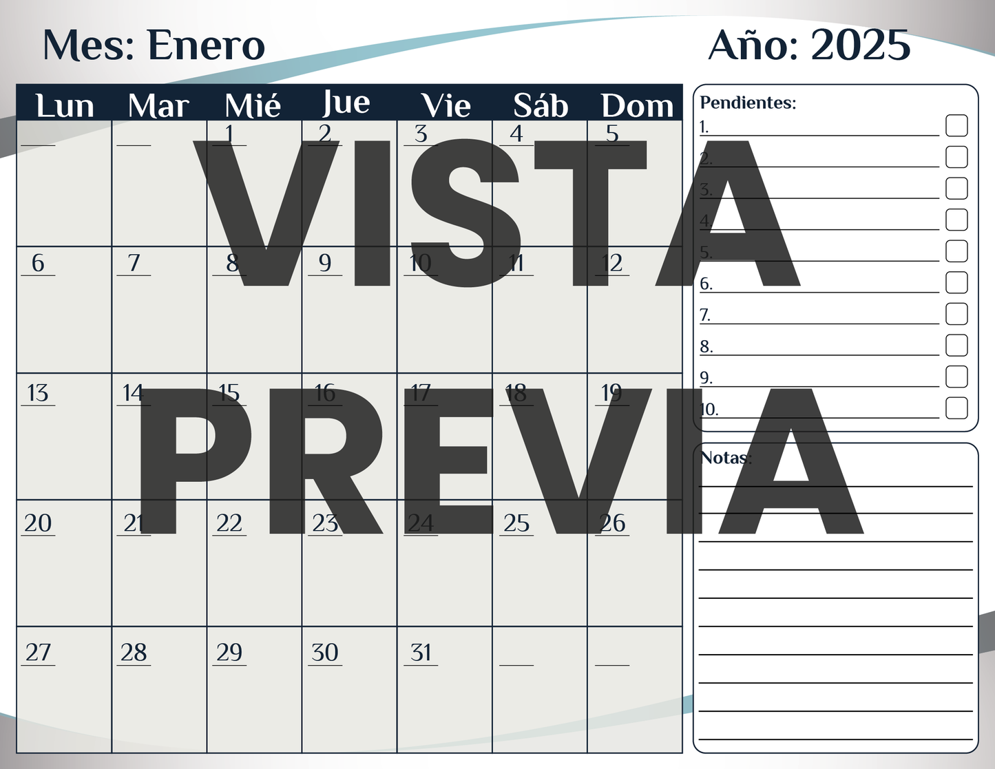 Agenda Formal MAESTRO Secundaria Ciclo Escolar 2024 - 2025