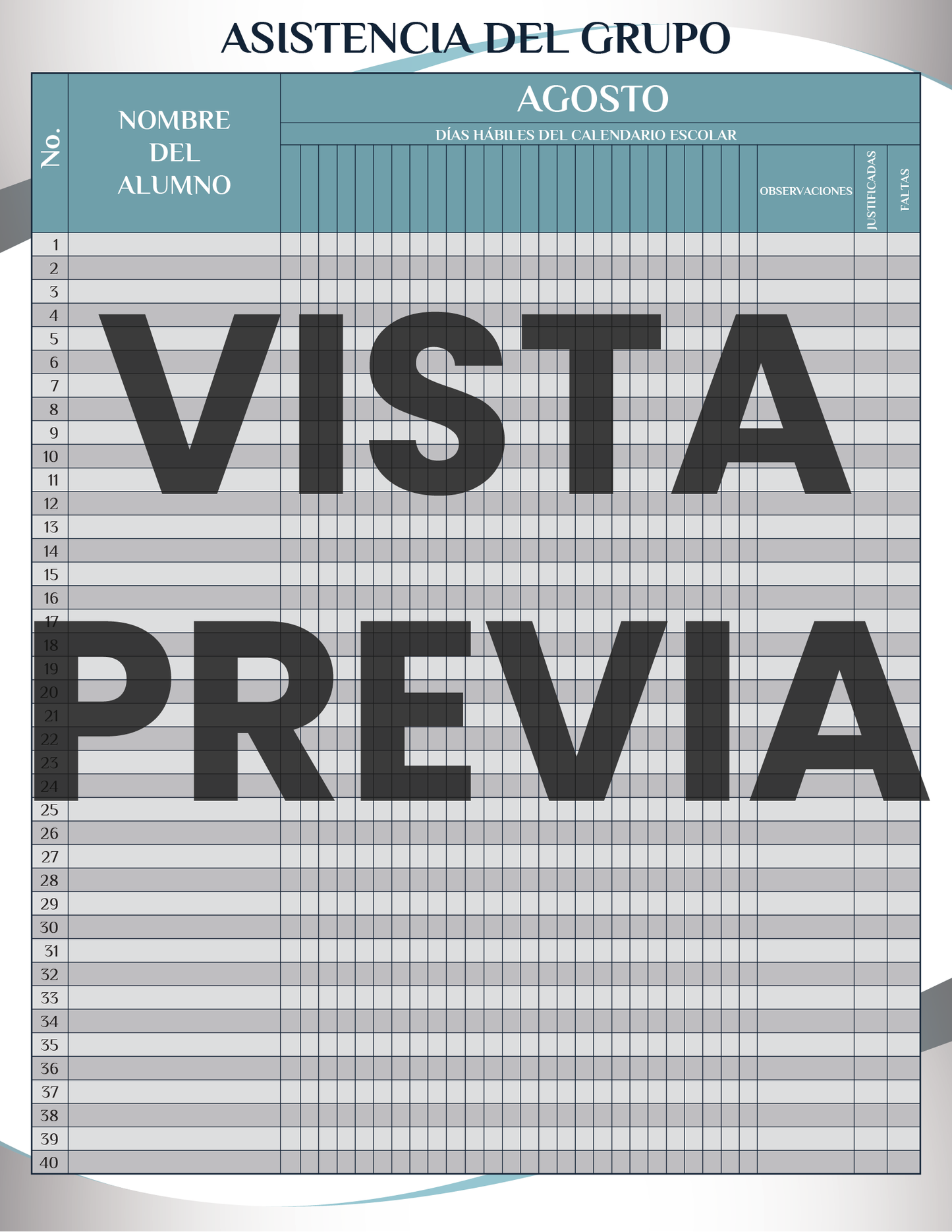 Agenda Formal MAESTRO Secundaria Ciclo Escolar 2024 - 2025