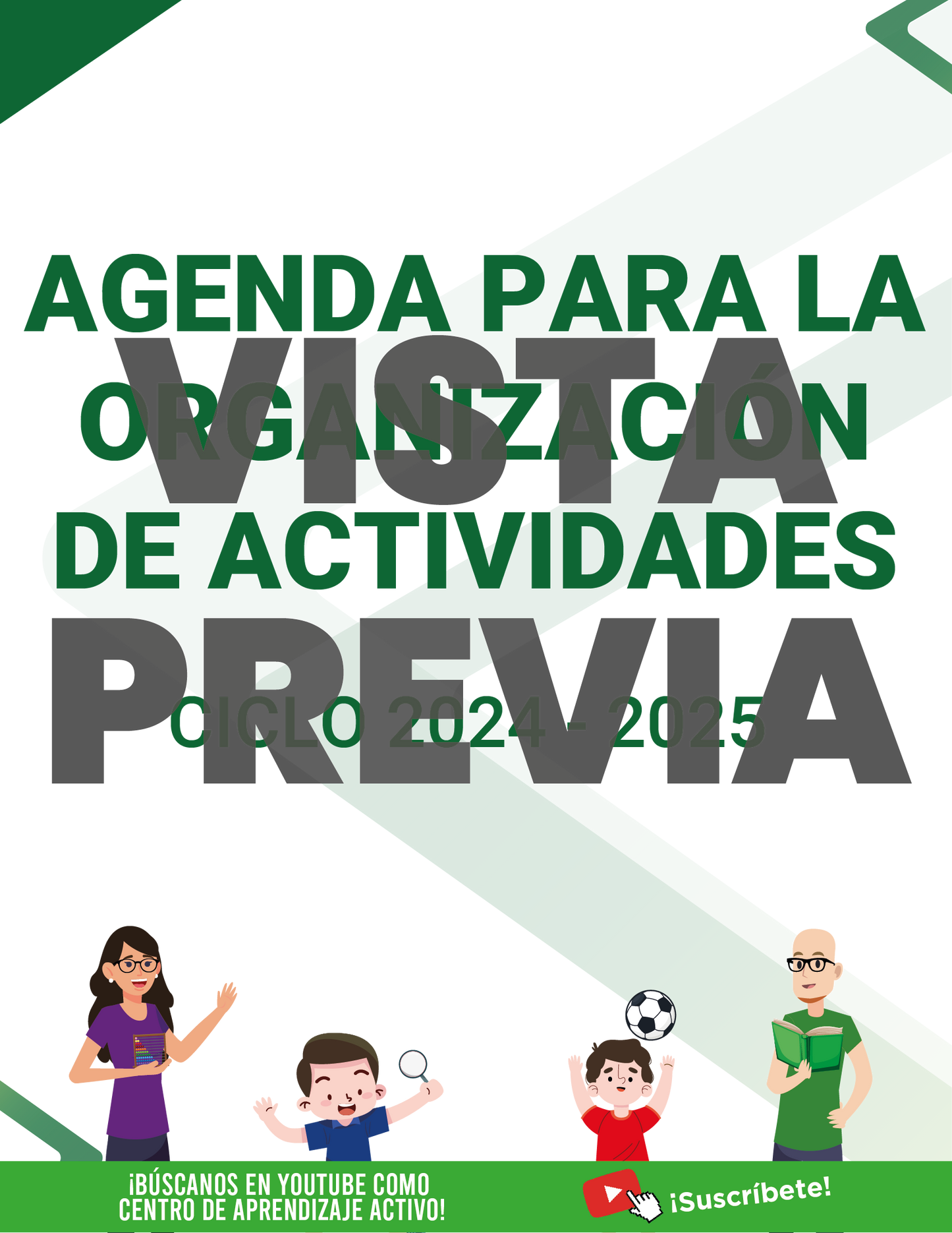 Mi Agenda Formal SUPERVISOR Preescolar Ciclo Escolar 2024 - 2025 en PDF