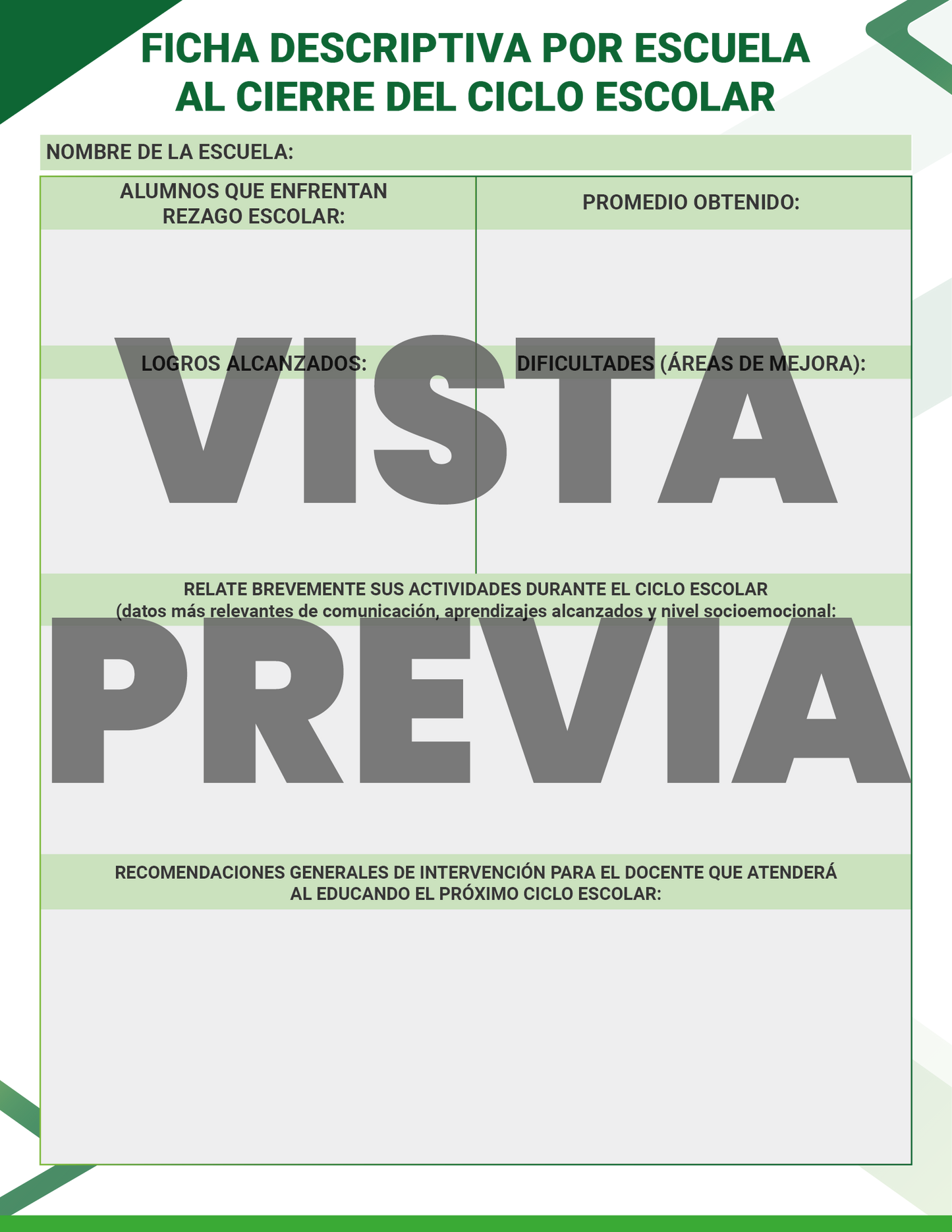 Mi Agenda Formal SUPERVISOR Preescolar Ciclo Escolar 2024 - 2025 en PDF