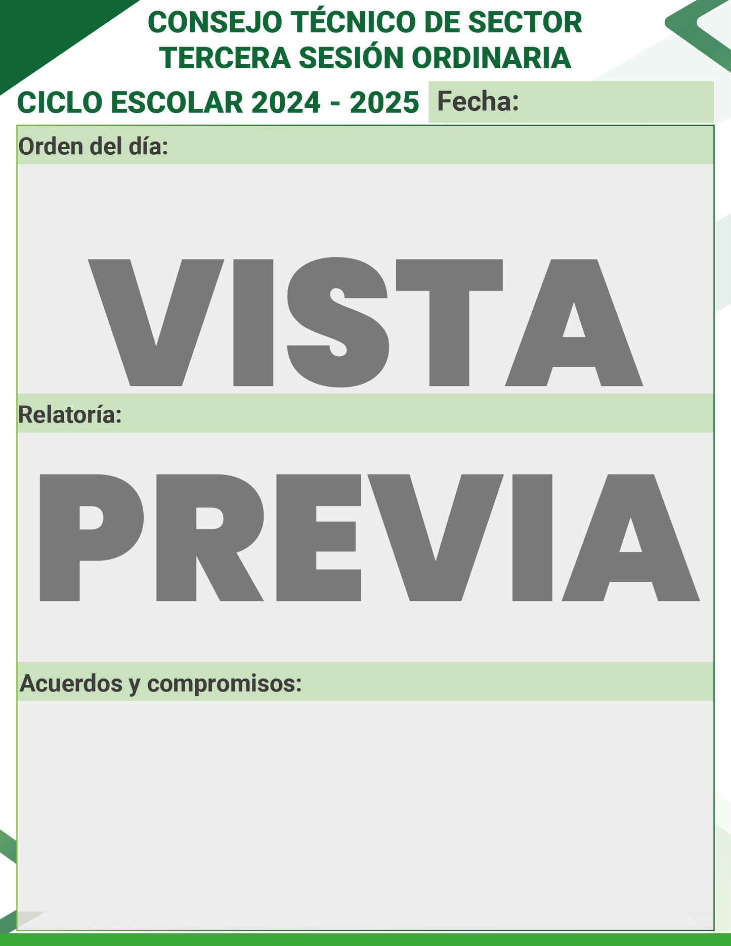 Mi Agenda Formal SUPERVISOR Preescolar Ciclo Escolar 2024 - 2025 en PDF