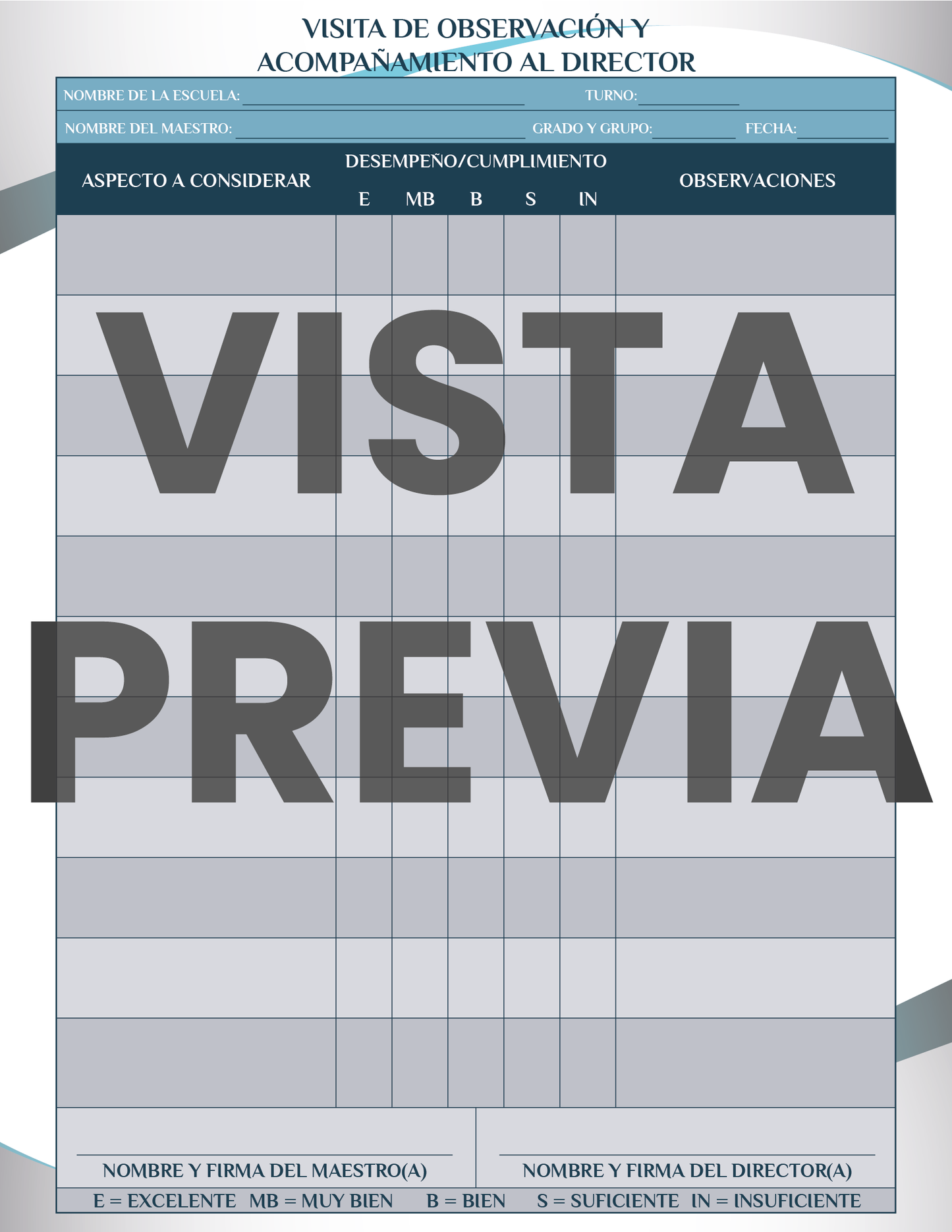 Agenda Formal SUPERVISOR Primaria Ciclo Escolar 2024 - 2025