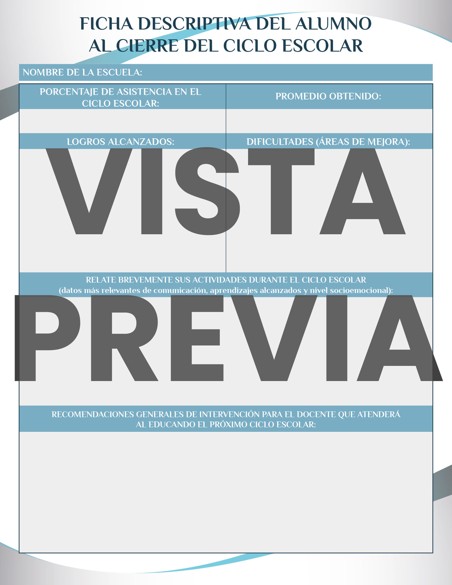 Agenda Formal SUPERVISOR Primaria Ciclo Escolar 2024 - 2025