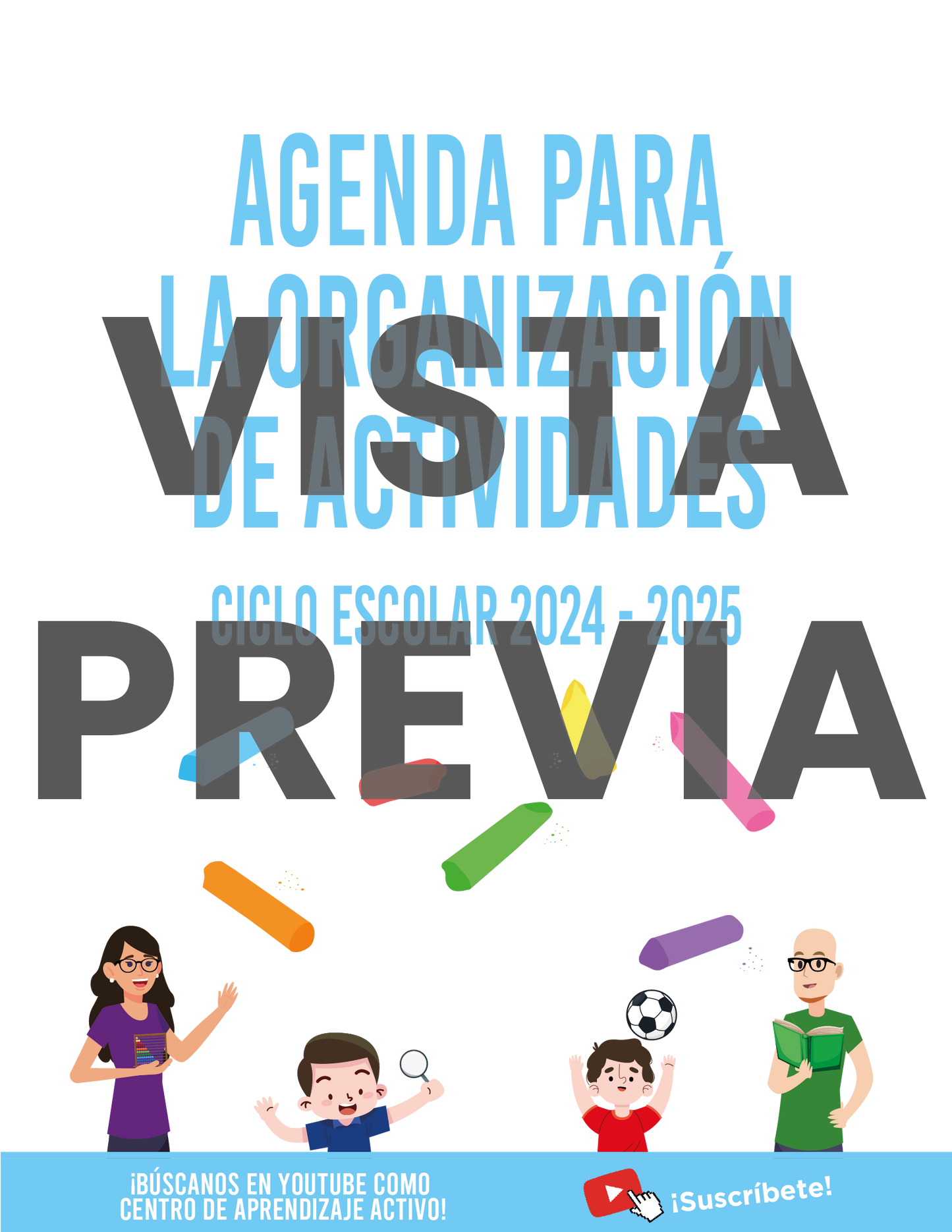 Agenda Gises MAESTRO Preescolar Ciclo Escolar 2024 - 2025 en PDF