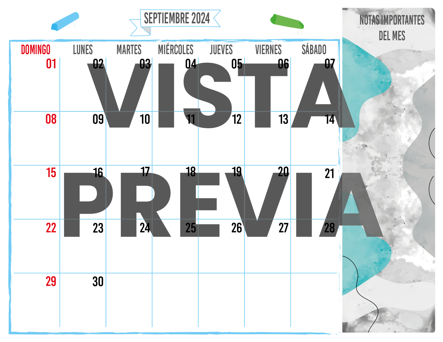 Agenda Gises MAESTRO Preescolar Ciclo Escolar 2024 - 2025 en PDF