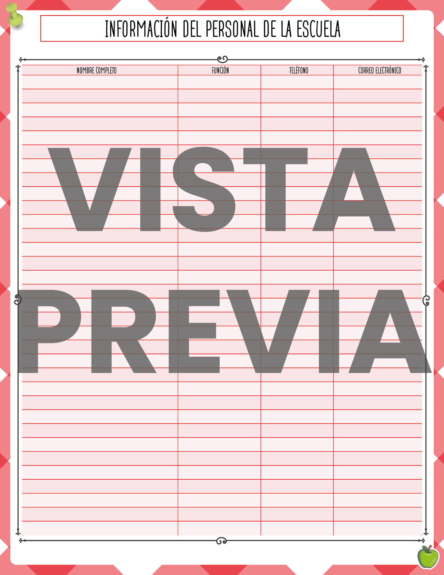 Agenda Roja MAESTRO Preescolar Ciclo Escolar 2024 - 2025 en PDF