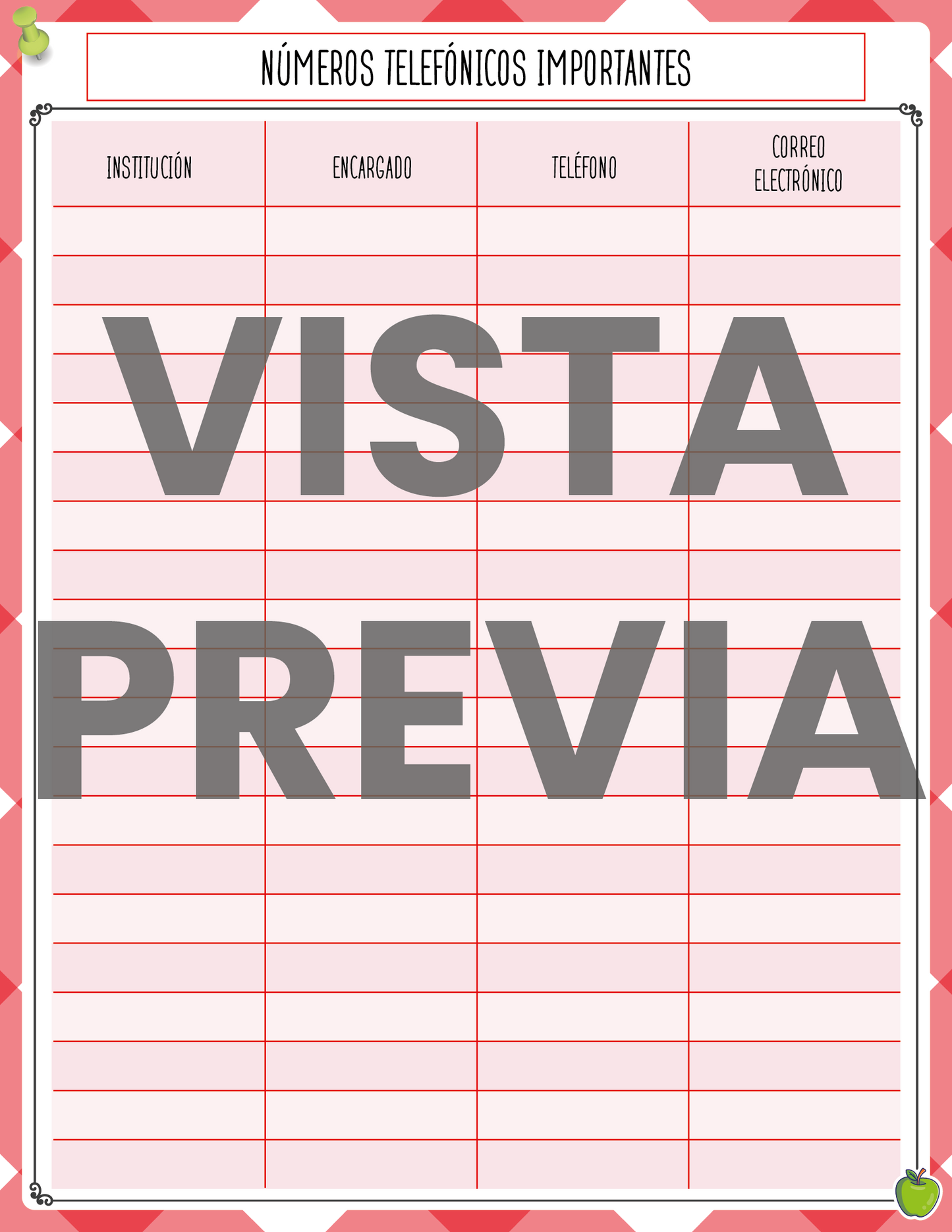 Agenda Roja MAESTRO Preescolar Ciclo Escolar 2024 - 2025 en PDF